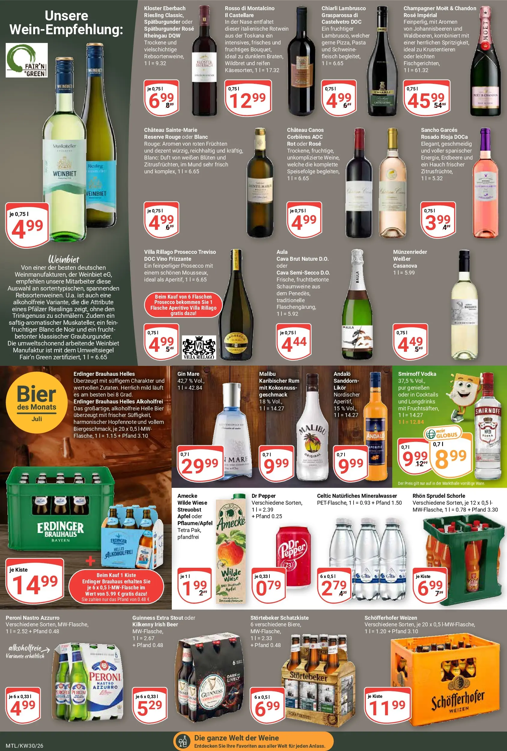 Globus Prospekt Maintal-Dörnigheim (ab 20.07.2026) » Angebote online | Seite: 13 | Produkte: Bier, Likör, Äpfel, Gin