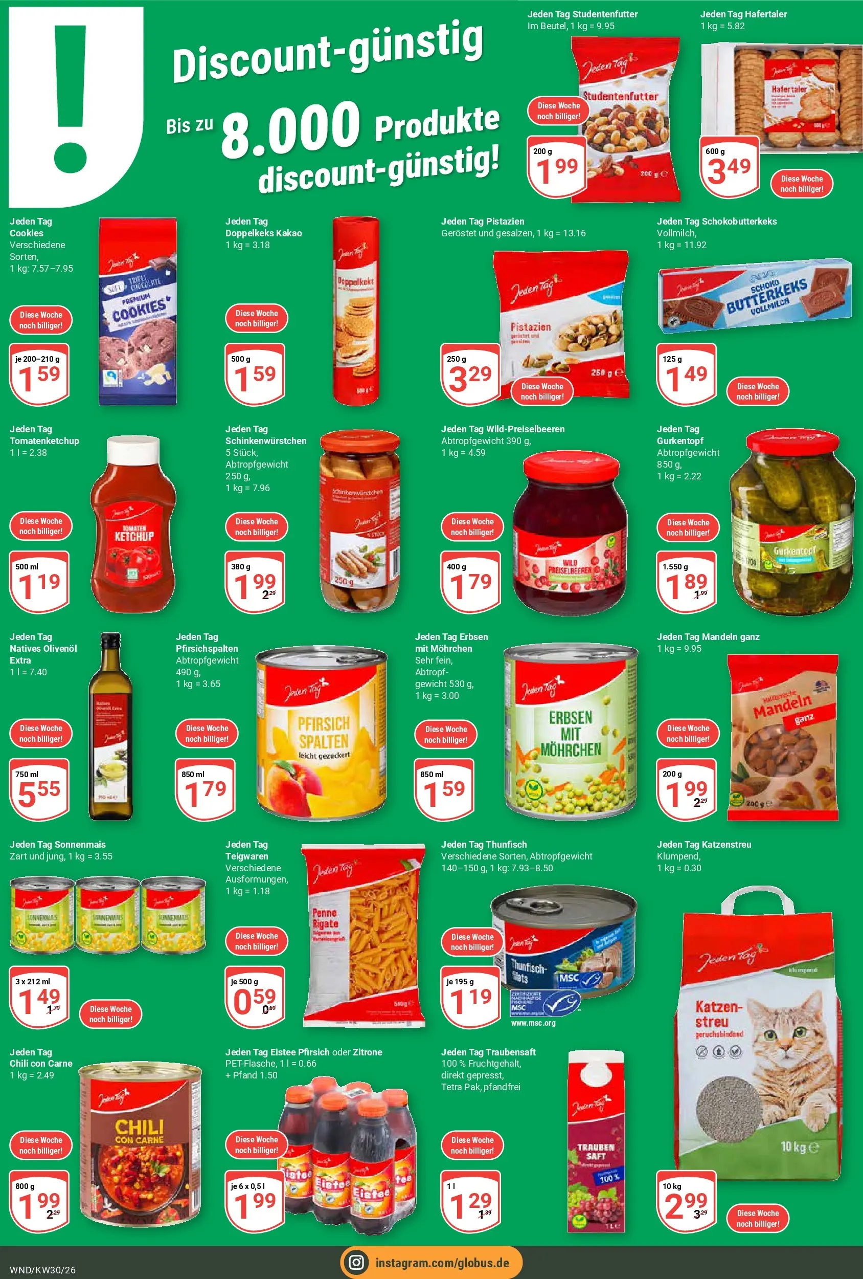Globus Prospekt St. Wendel (ab 20.07.2026) » Angebote online | Seite: 6 | Produkte: Gewicht, Mandeln, Saft, Ketchup