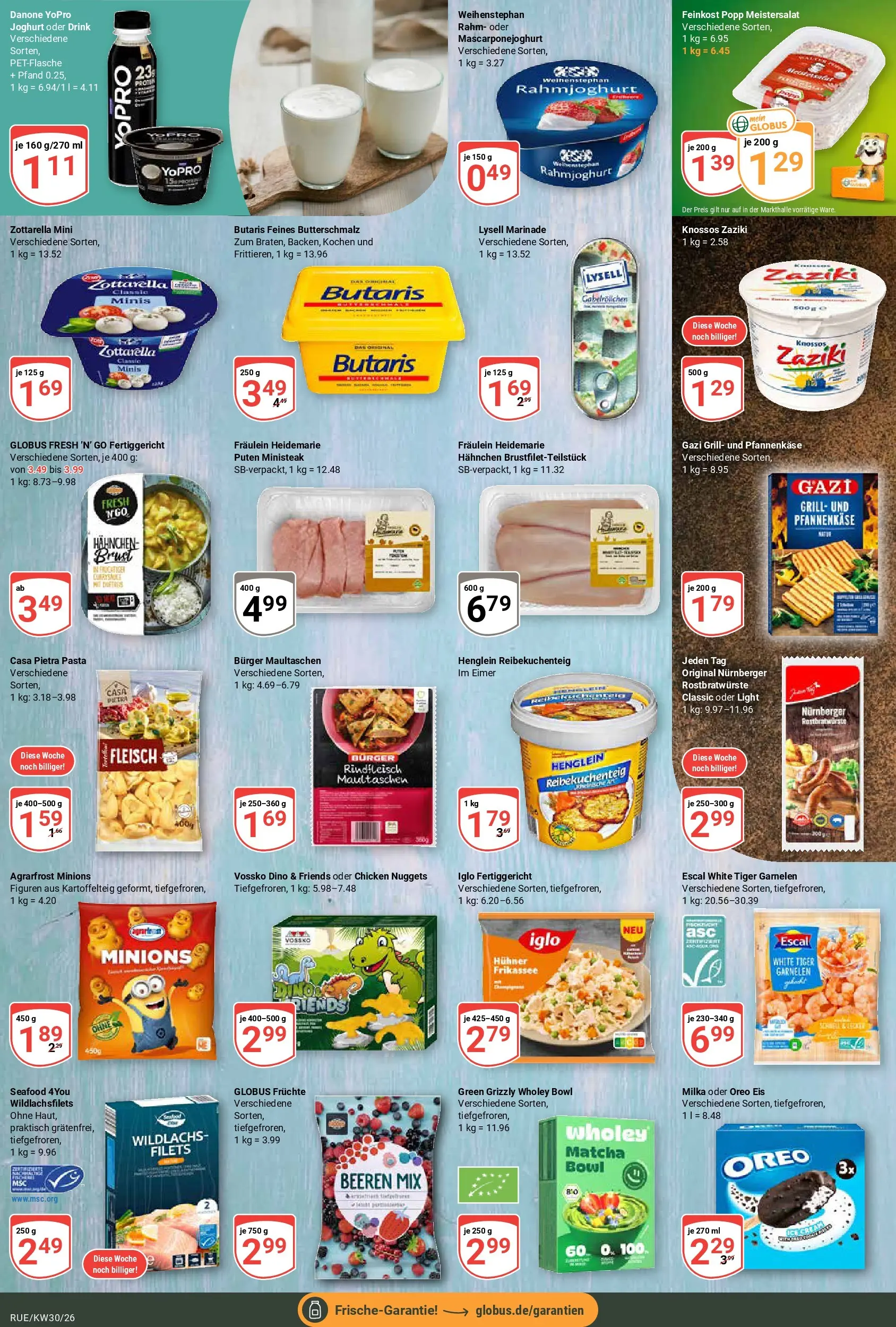 Globus Prospekt Rüsselsheim (ab 20.07.2026) » Angebote online | Seite: 9 | Produkte: Butterschmalz, Grill, Joghurt, Rindfleisch