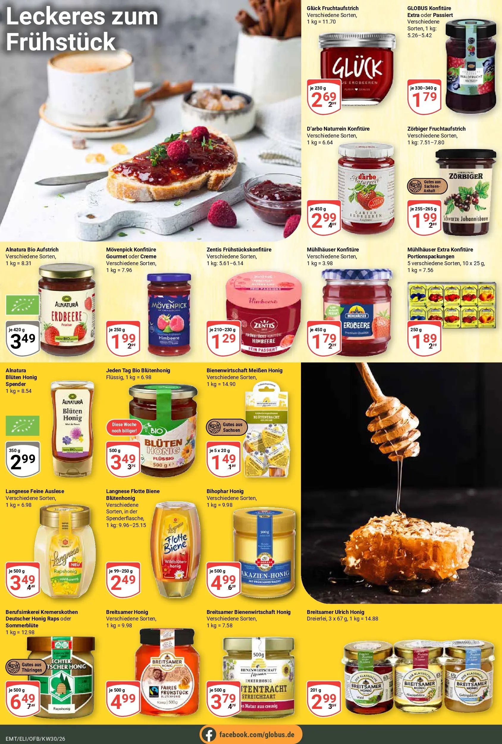 Globus Prospekt Mittelhausen (ab 20.07.2026) » Angebote online | Seite: 14 | Produkte: Langnese, Creme, Himbeere, Erdbeeren