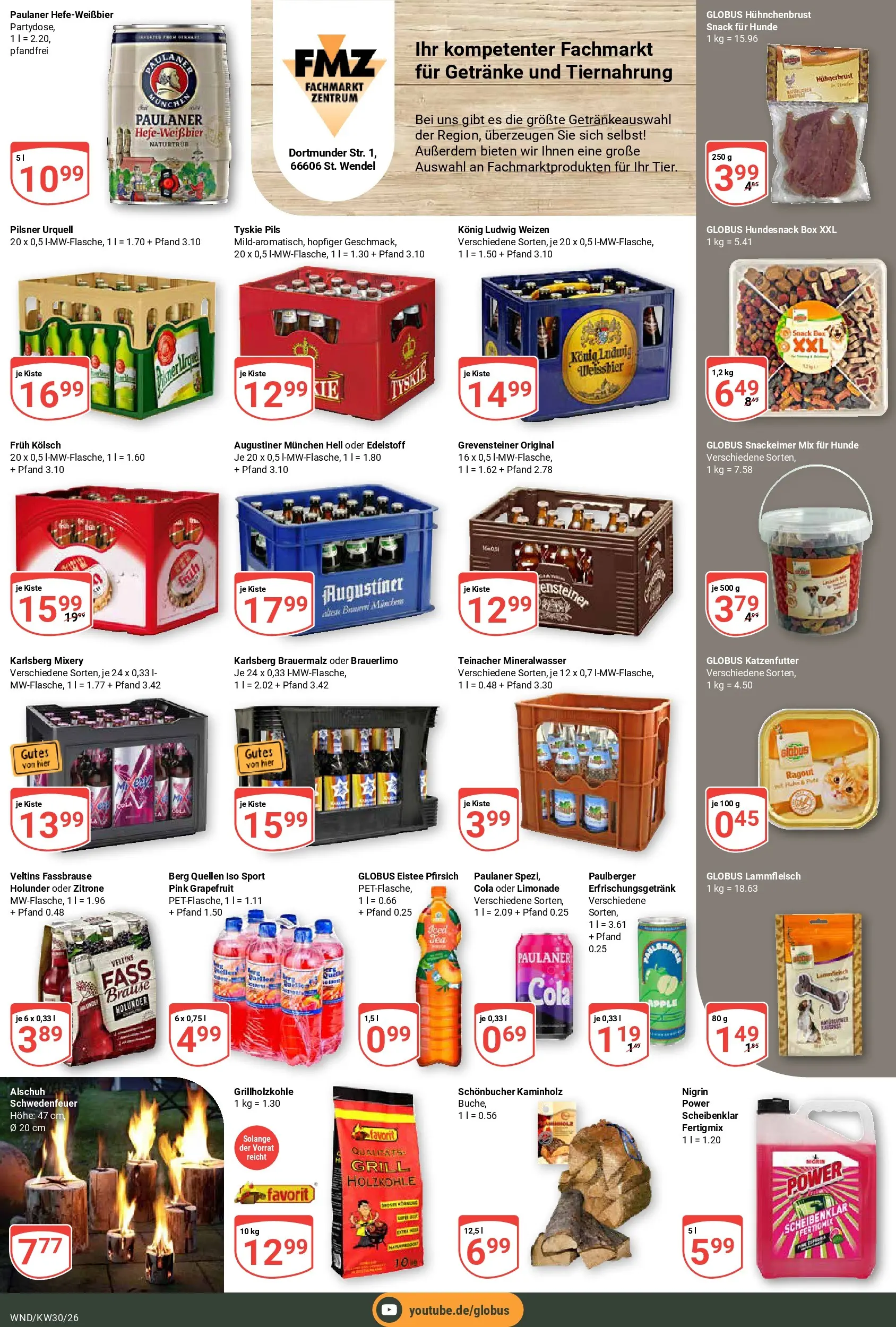 Globus Prospekt St. Wendel (ab 20.07.2026) » Angebote online | Seite: 16 | Produkte: Box, Pils, Mineralwasser, Paulaner