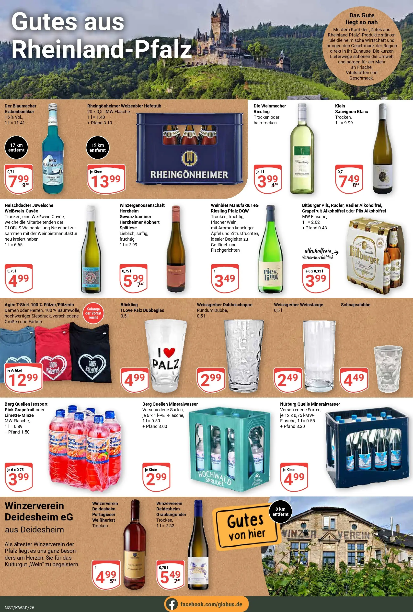 Globus Prospekt Neustadt (ab 20.07.2026) » Angebote online | Seite: 12 | Produkte: Bitburger, Mineralwasser, Grapefruit, Radler