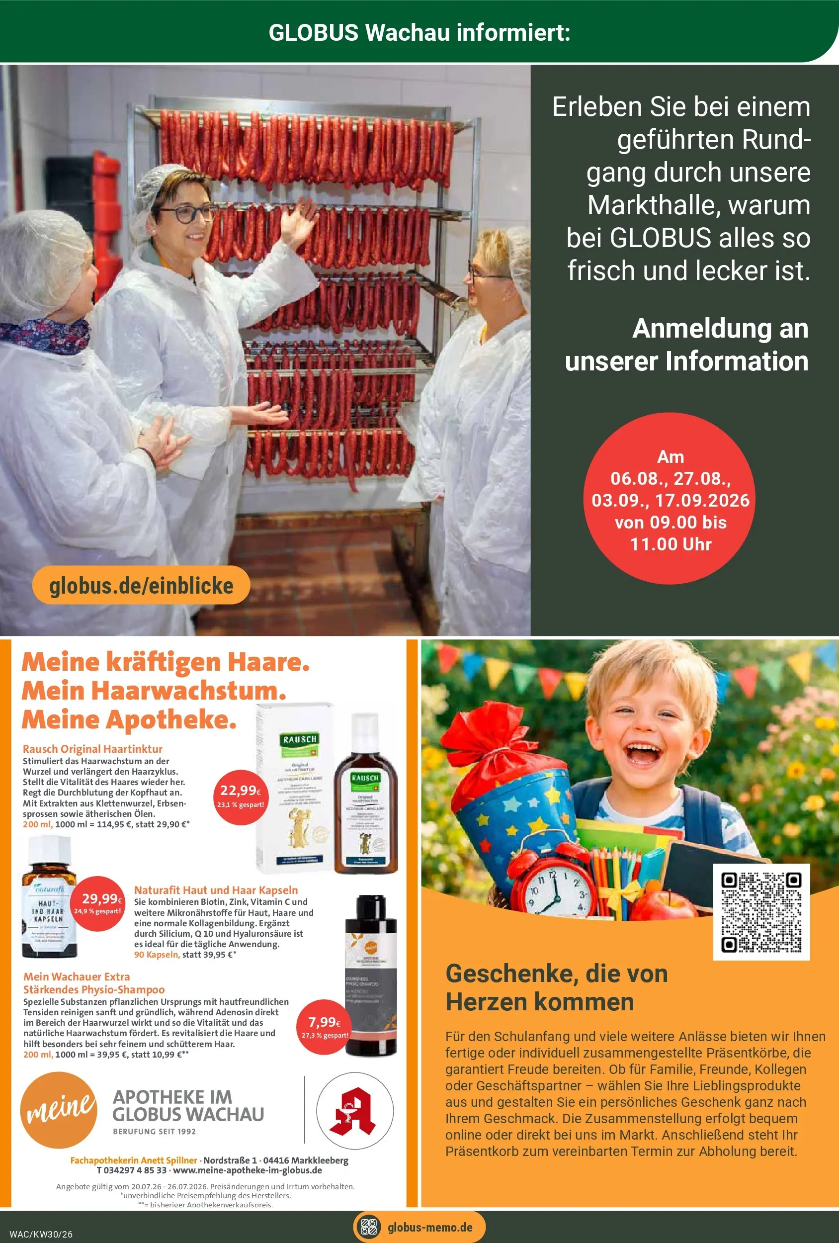 Globus Prospekt Markkleeberg (ab 20.07.2026) » Angebote online | Seite: 16 | Produkte: Erbsen, Uhr