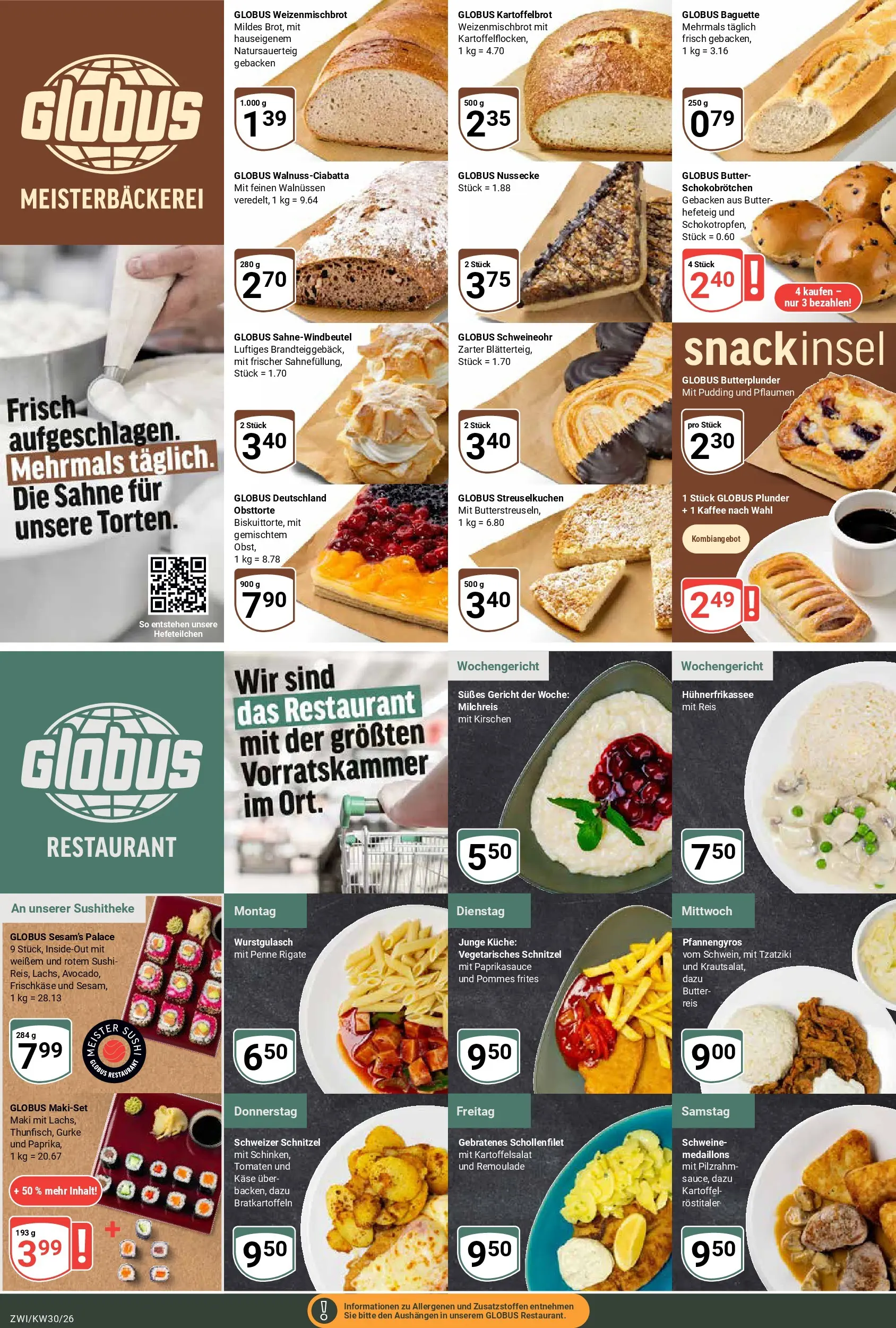 Globus Prospekt Zwickau (ab 19.07.2026) » Angebote online | Seite: 10 | Produkte: Kaffee, Schnitzel, Pudding, Sahne