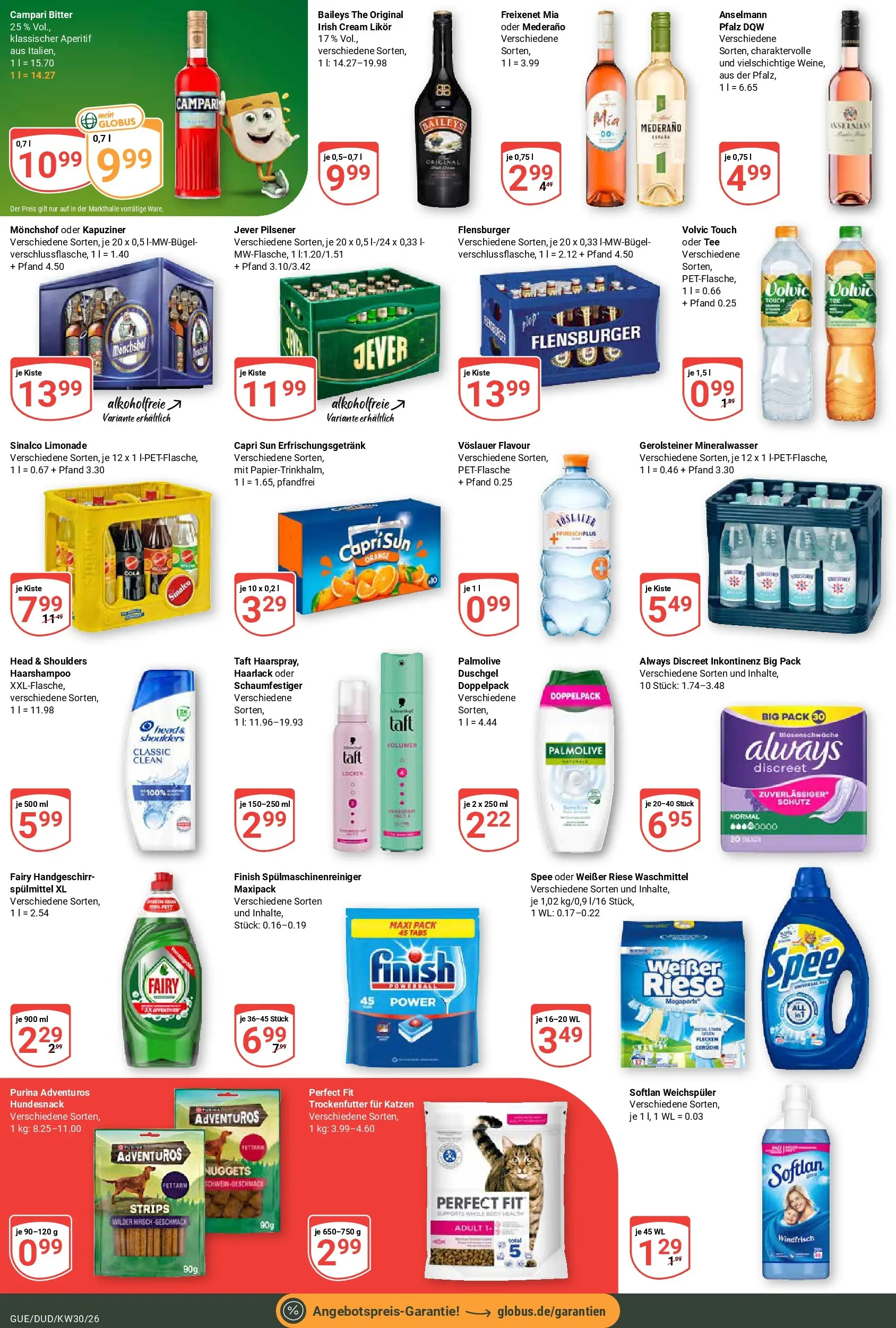 Globus Prospekt Saarbrücken-Dudweiler (ab 20.07.2026) » Angebote online | Seite: 6 | Produkte: Freixenet, Campari, Limonade, Flensburger
