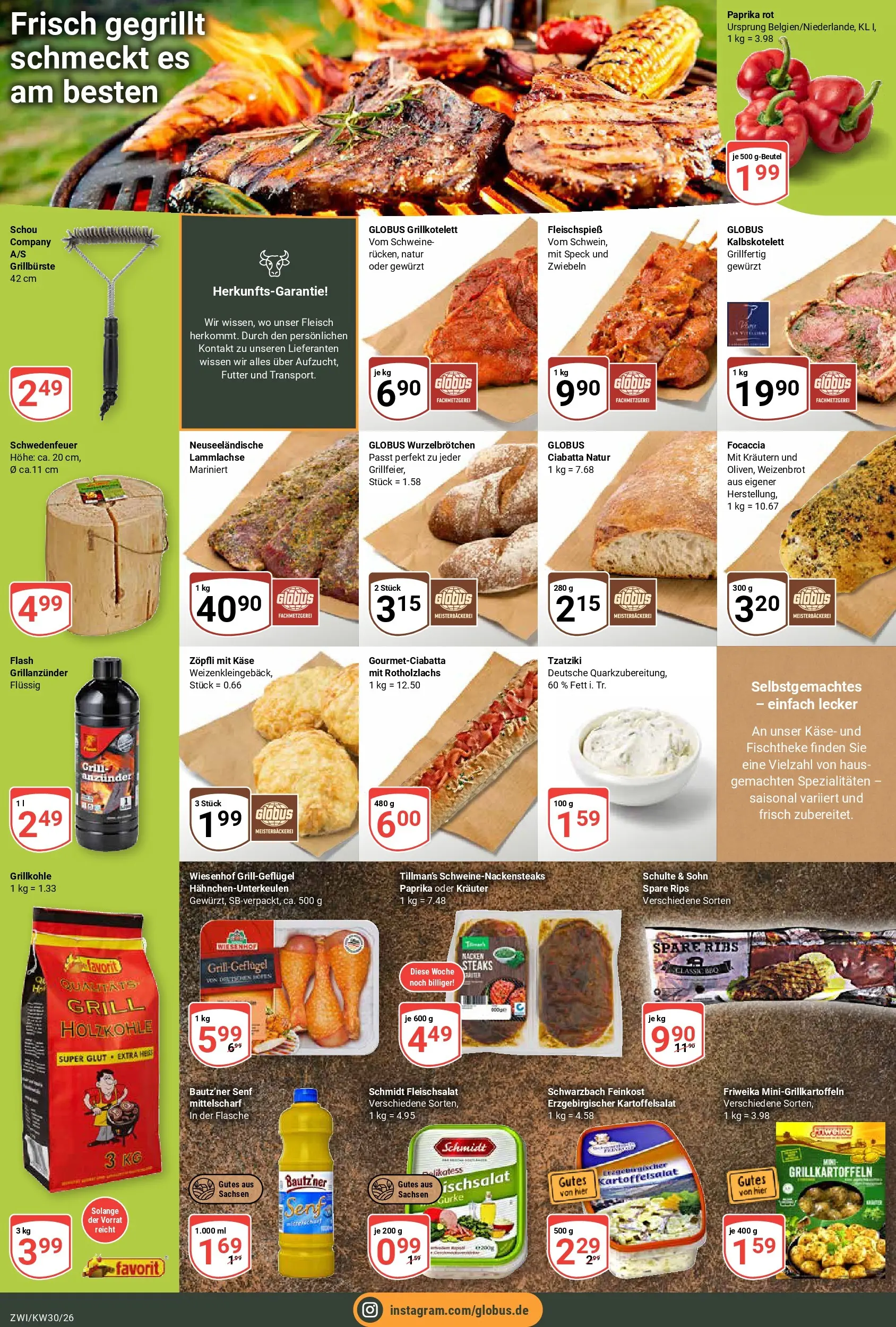 Globus Prospekt Zwickau (ab 19.07.2026) » Angebote online | Seite: 14 | Produkte: Grill, Spare ribs, Zwiebeln, Steak