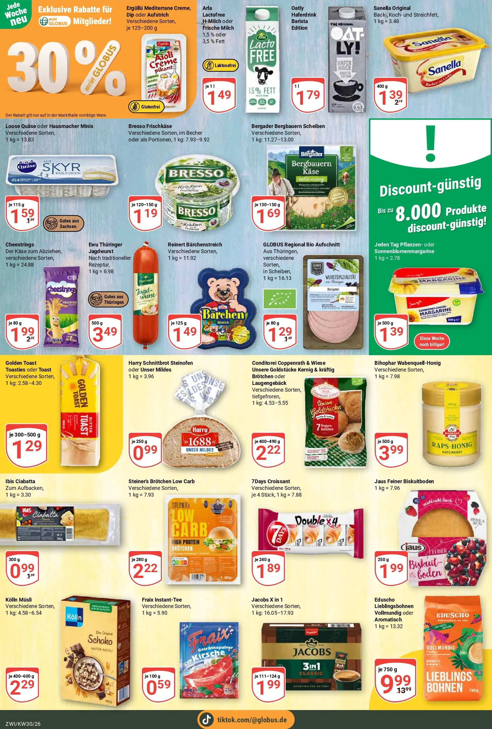 Globus Prospekt Zwickau (ab 19.07.2026) » Angebote online | Seite: 15 | Produkte: Butter, Toast, Creme, Eduscho