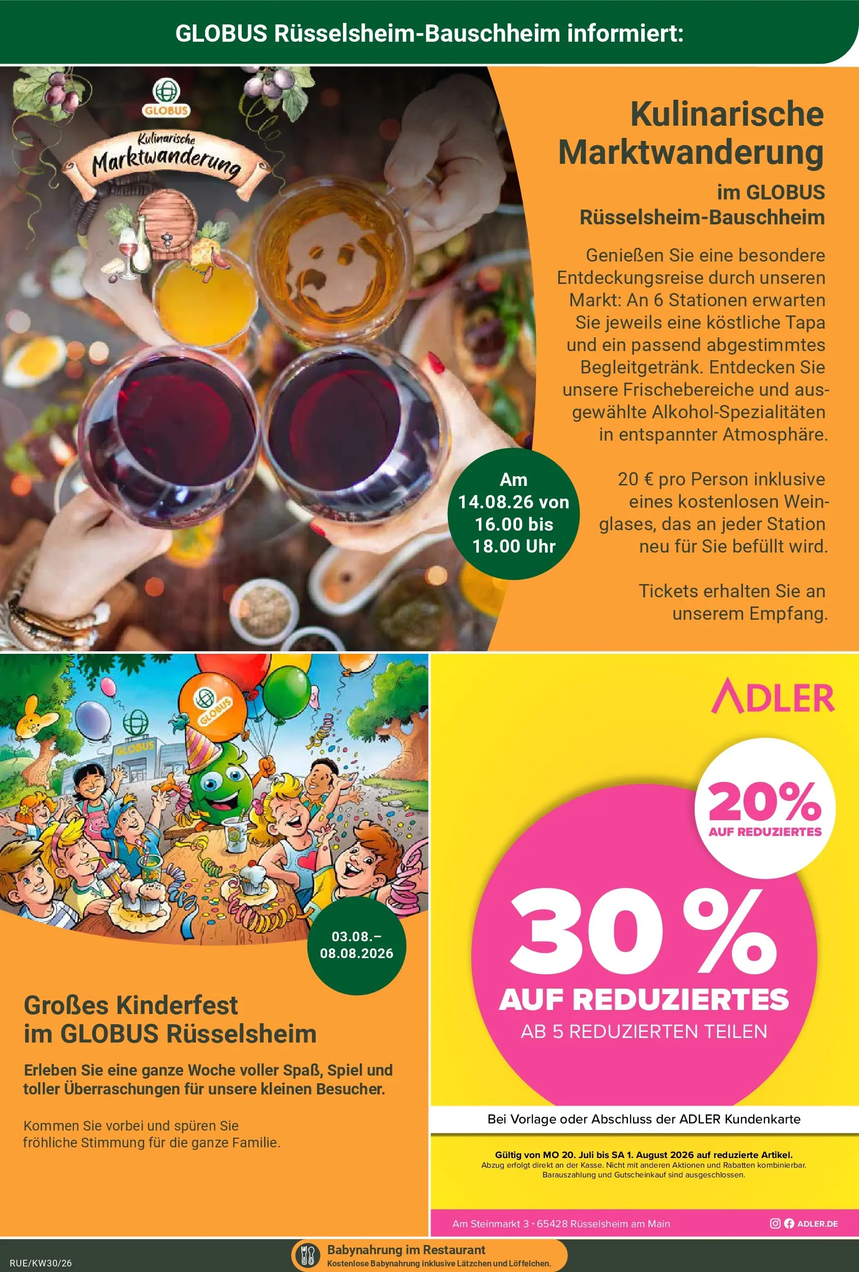 Globus Prospekt Rüsselsheim (ab 20.07.2026) » Angebote online | Seite: 29 | Produkte: Spiel, Babynahrung, Wein, Uhr