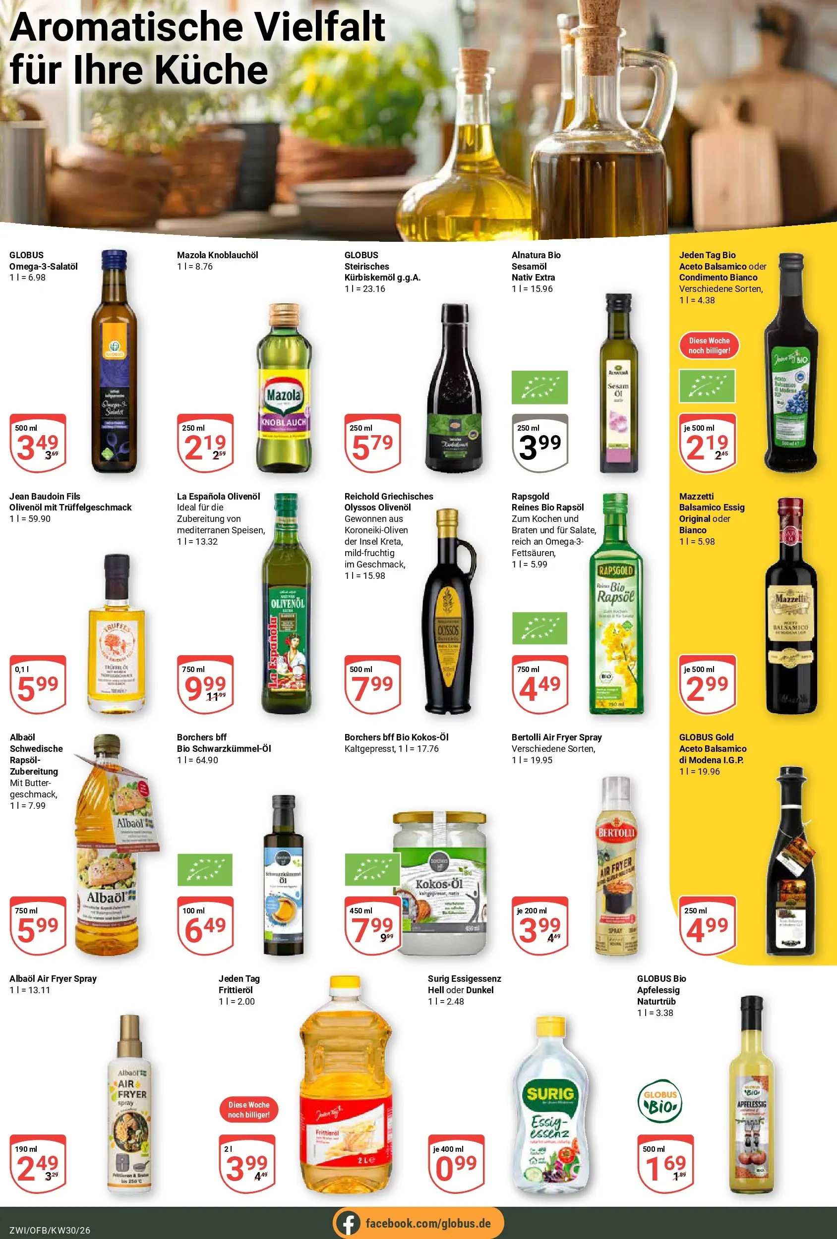 Globus Prospekt Zwickau (ab 19.07.2026) » Angebote online | Seite: 17 | Produkte: Kürbiskernöl, Balsamico, Küche, Knoblauch