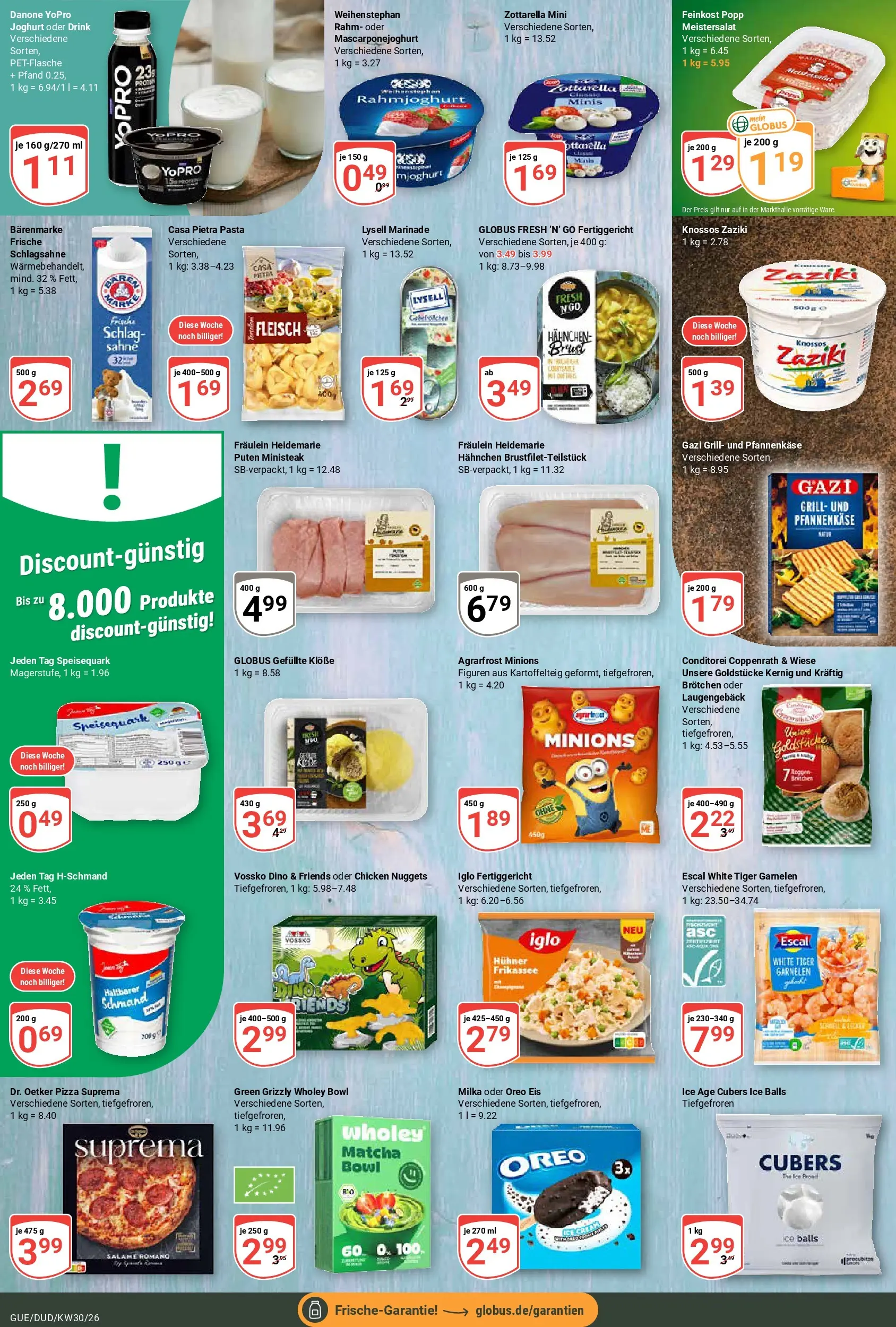 Globus Prospekt Saarbrücken-Dudweiler (ab 20.07.2026) » Angebote online | Seite: 13 | Produkte: Garnelen, Milka, Tiger garnelen, Eis