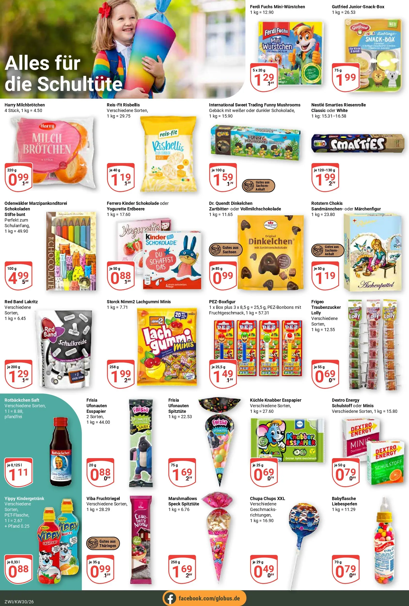 Globus Prospekt Zwickau (ab 19.07.2026) » Angebote online | Seite: 20 | Produkte: Kinder schokolade, Milch, Yogurette, Schokolade