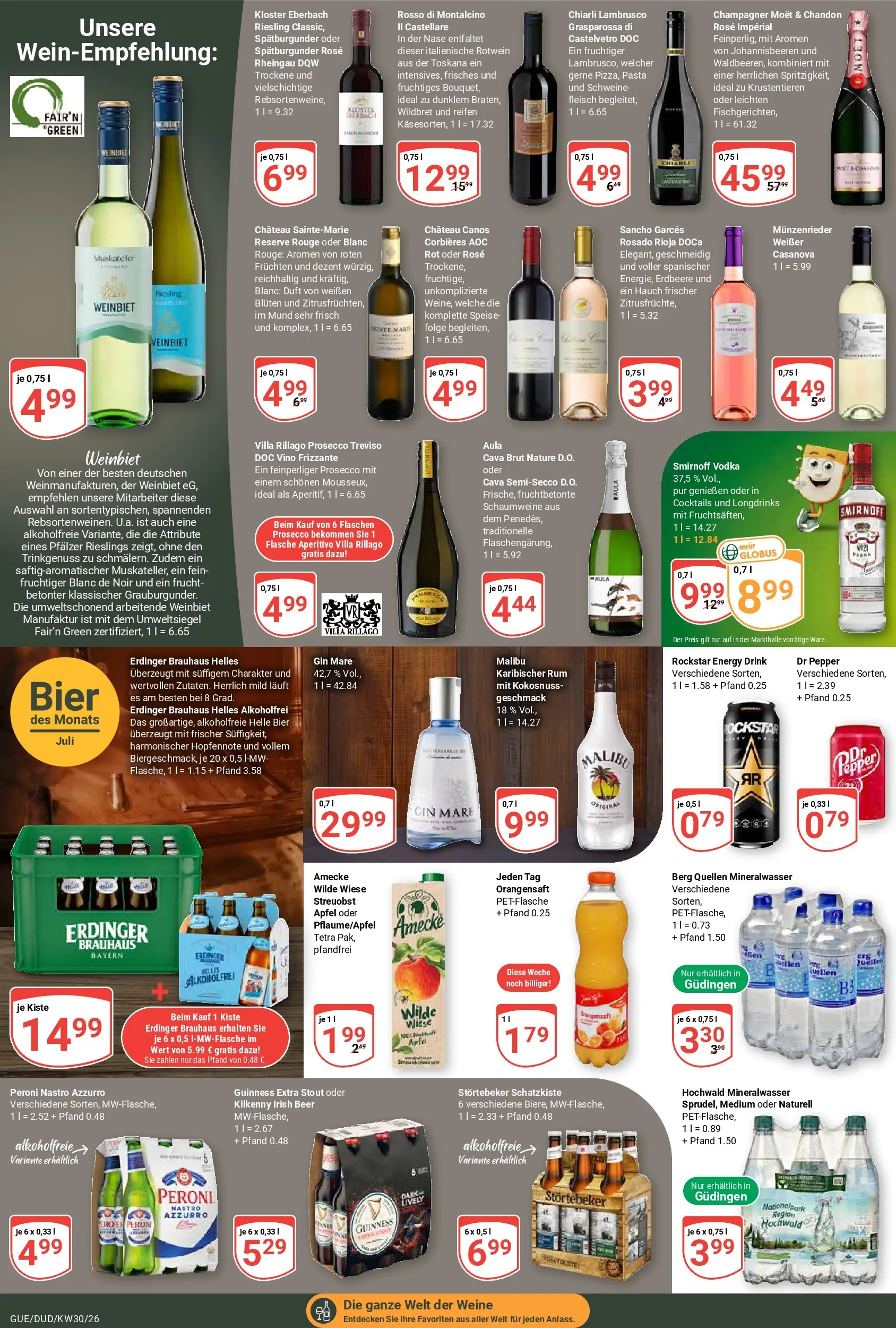 Globus Prospekt Saarbrücken-Dudweiler (ab 20.07.2026) » Angebote online | Seite: 17 | Produkte: Rockstar energy, Bier, Prosecco, Fleisch