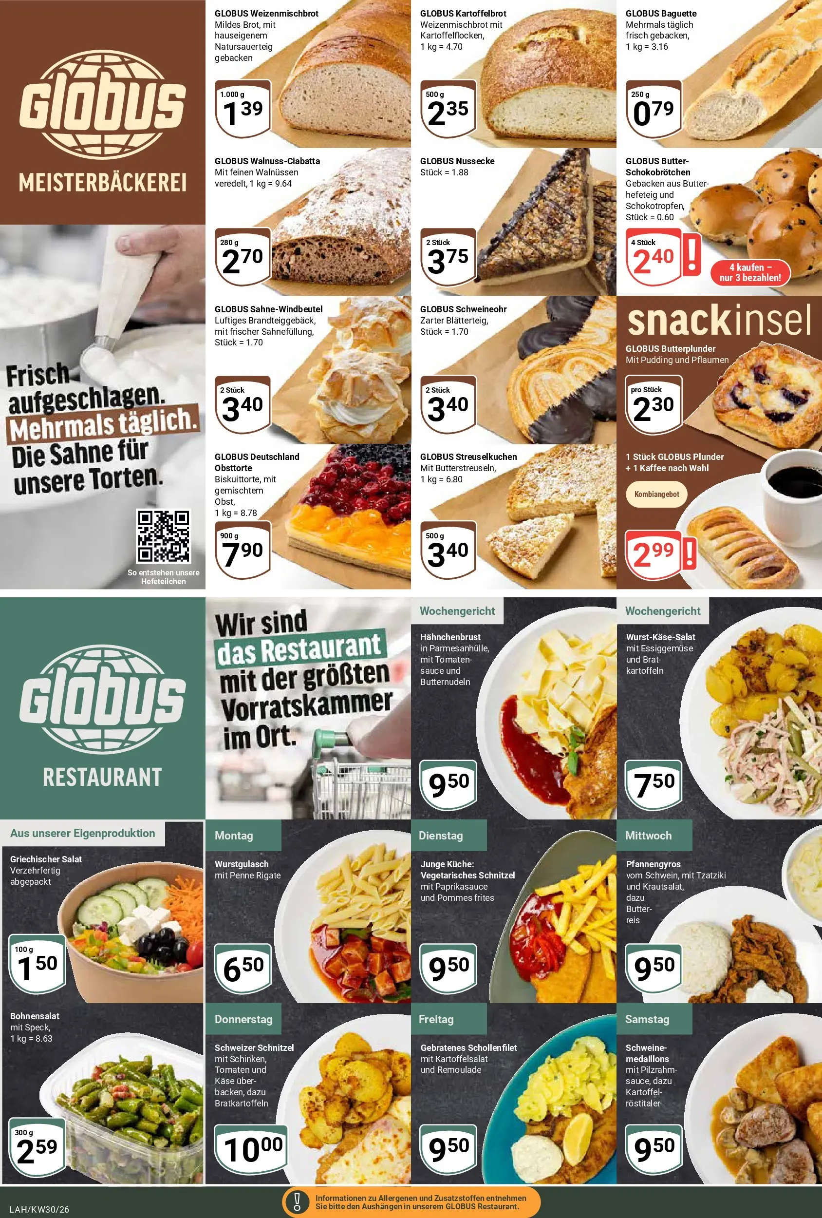 Globus Prospekt Lahnstein (ab 20.07.2026) » Angebote online | Seite: 8 | Produkte: Käse, Kaffee, Pommes frites, Sahne