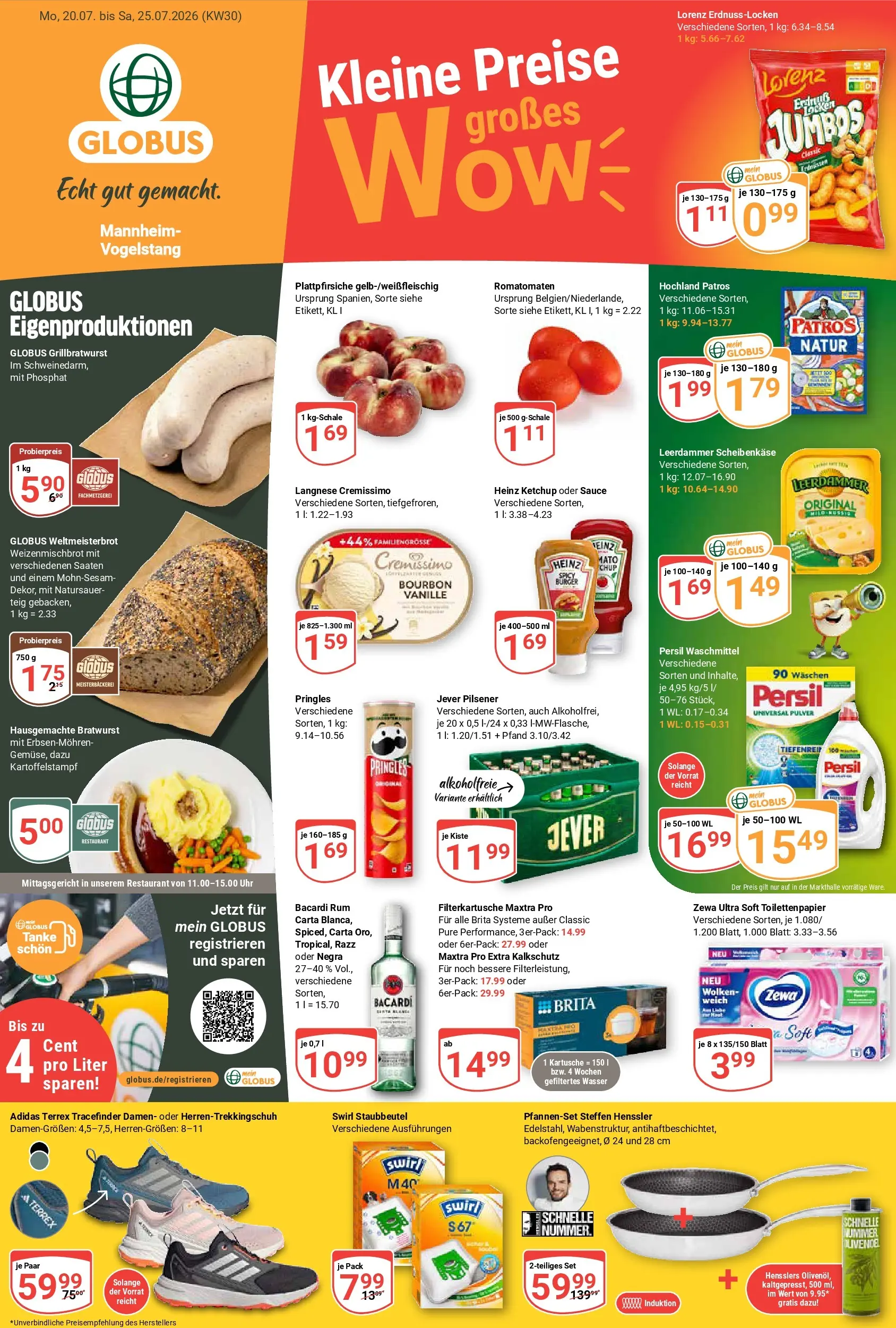 Globus Prospekt Mannheim (ab 20.07.2026) » Angebote online | Seite: 5 | Produkte: Bratwurst, Zewa, Waschmittel, Ketchup
