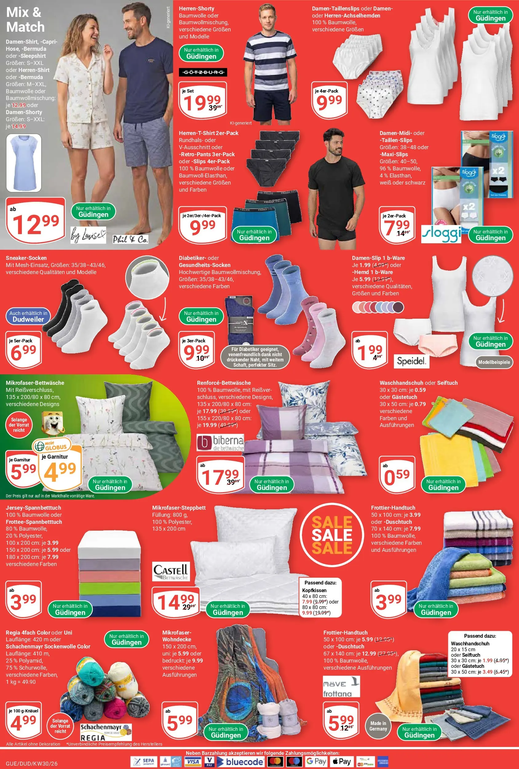 Globus Prospekt Saarbrücken-Dudweiler (ab 20.07.2026) » Angebote online | Seite: 22 | Produkte: Bermuda, Bettwäsche, Kopfkissen, Hemd