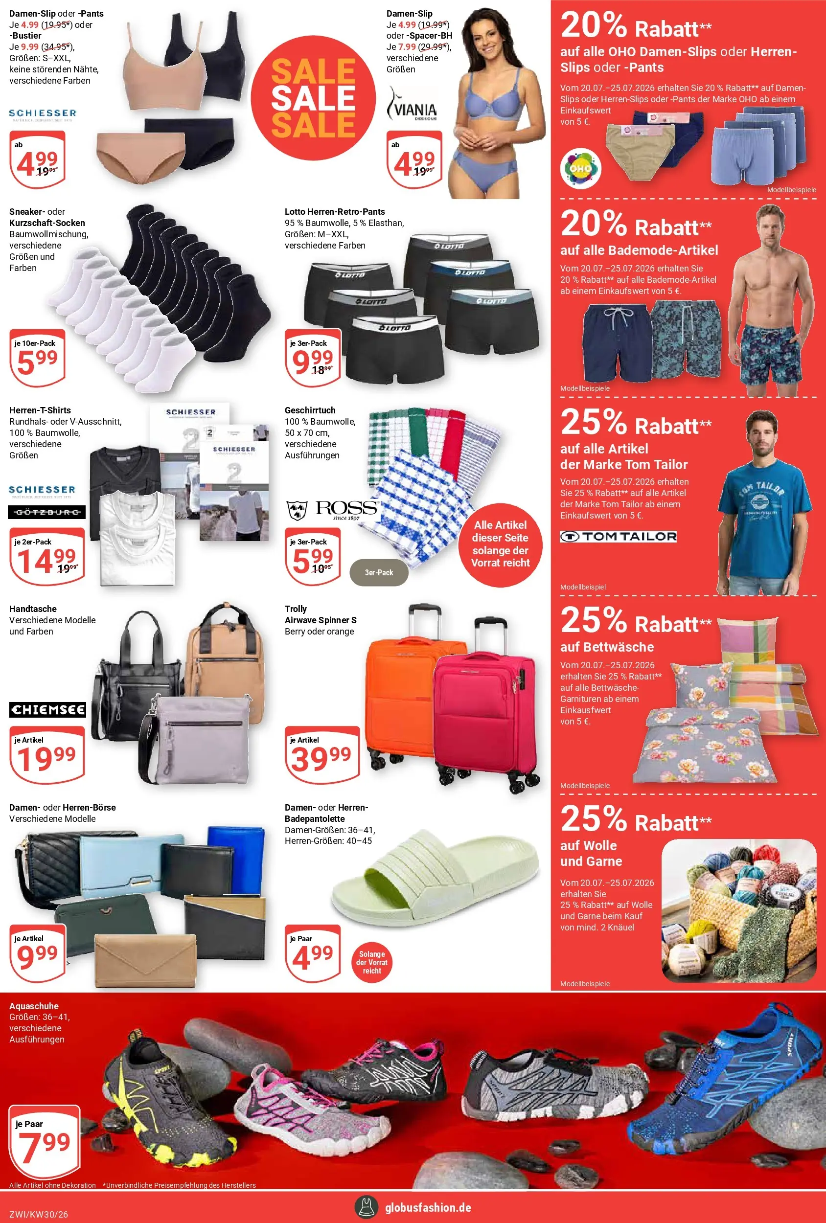 Globus Prospekt Zwickau (ab 19.07.2026) » Angebote online | Seite: 26 | Produkte: Dessous, Bettwäsche, Handtasche