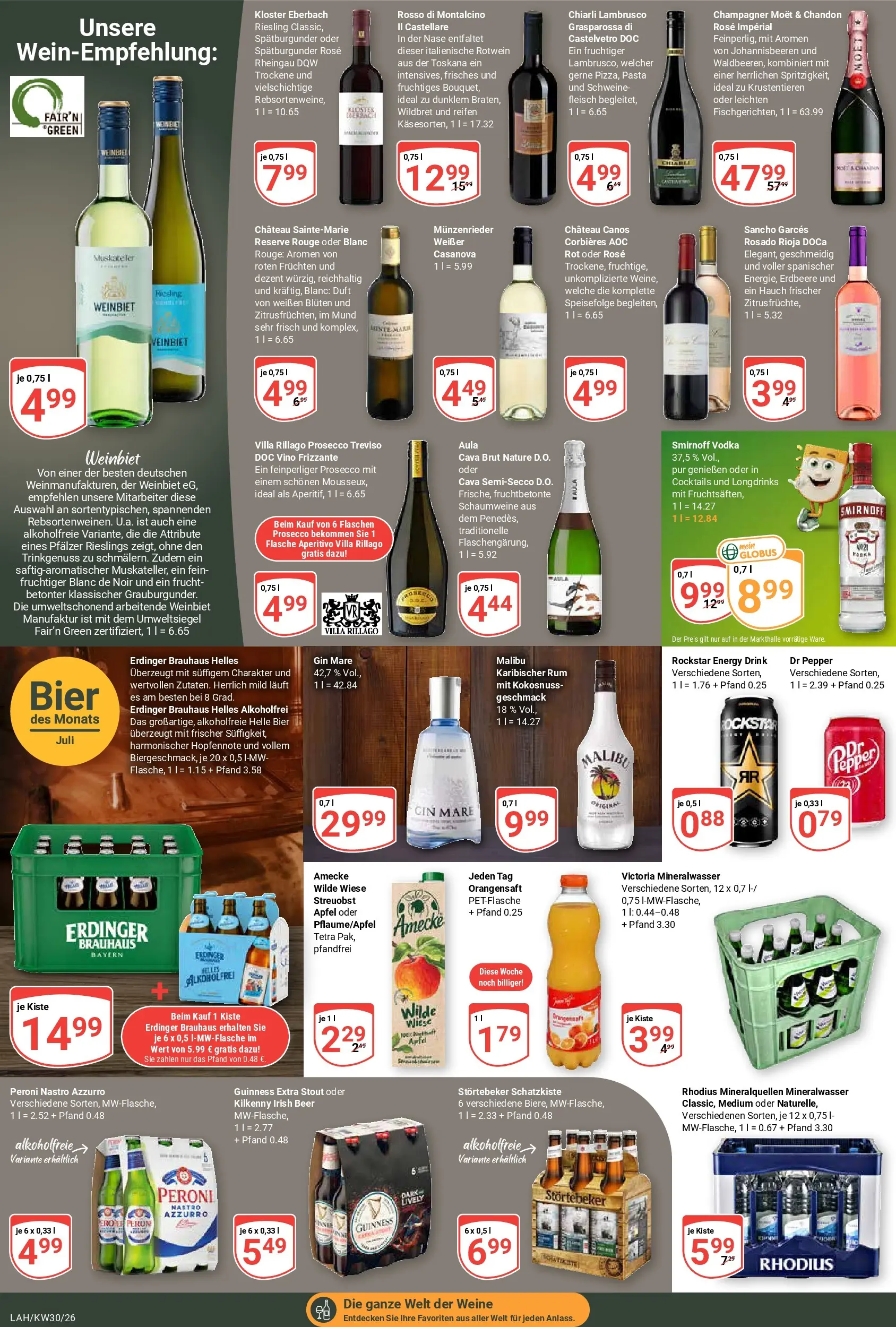 Globus Prospekt Lahnstein (ab 20.07.2026) » Angebote online | Seite: 15 | Produkte: Bier, Rotwein, Rockstar, Äpfel