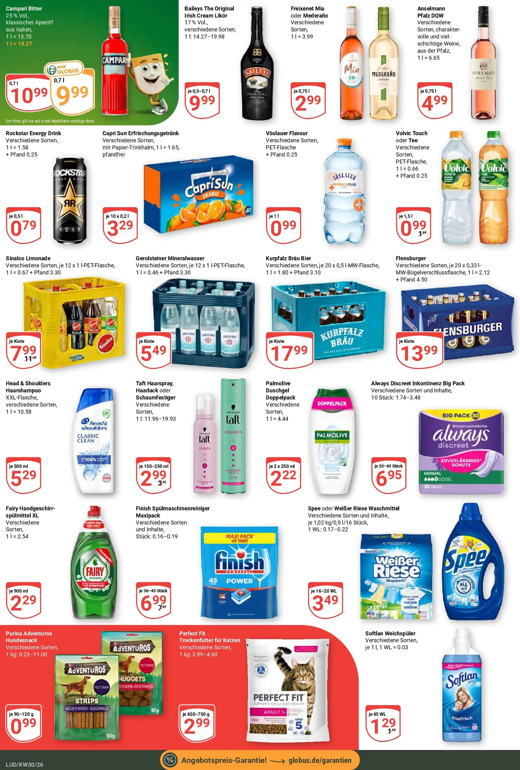 Globus Prospekt Ludwigshafen-Oggersheim (ab 20.07.2026) » Angebote online | Seite: 4 | Produkte: Capri sun, Rockstar, Weichspüler, Gerolsteiner