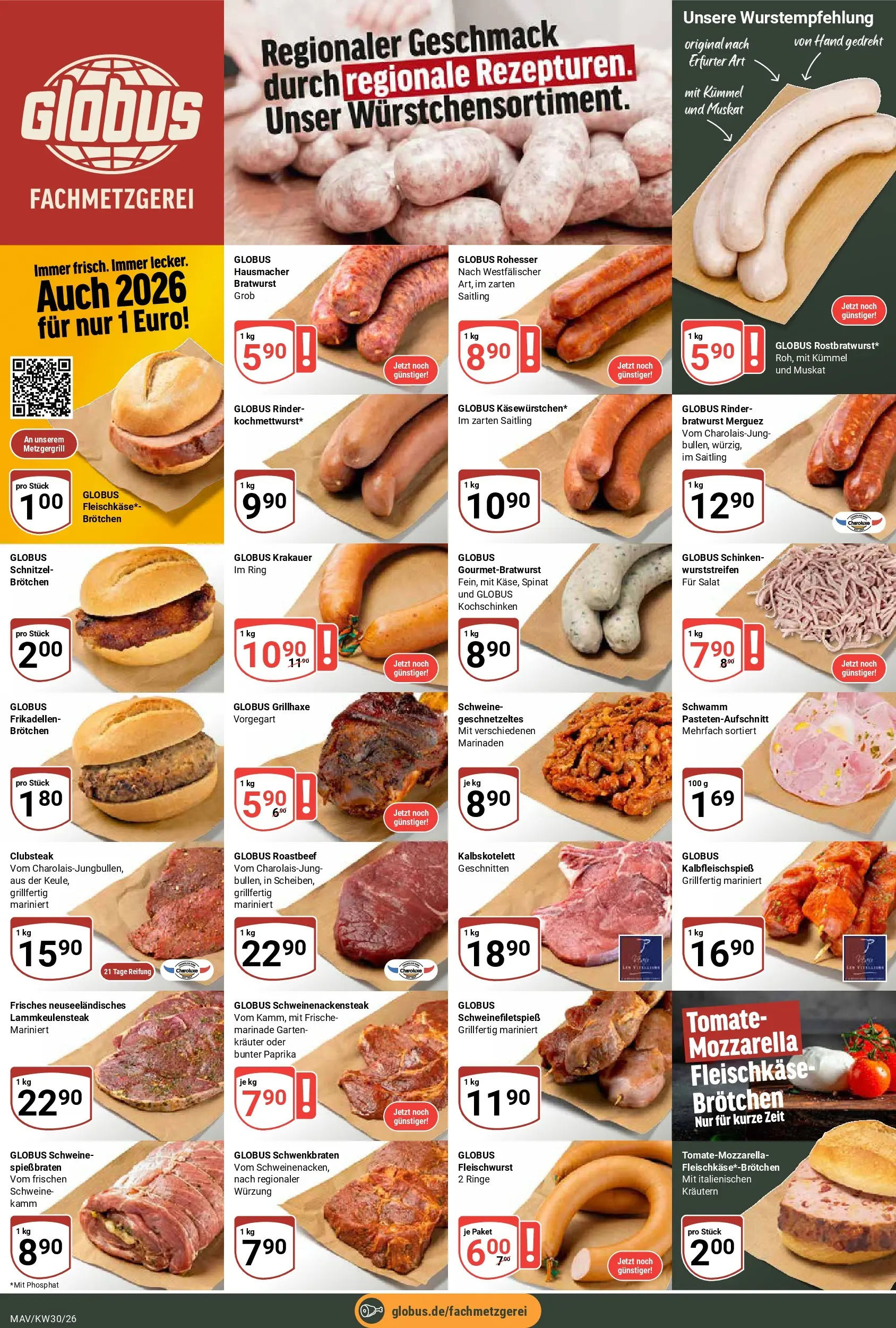 Globus Prospekt Mannheim (ab 20.07.2026) » Angebote online | Seite: 11 | Produkte: Schnitzel, Paprika, Schinken, Salat