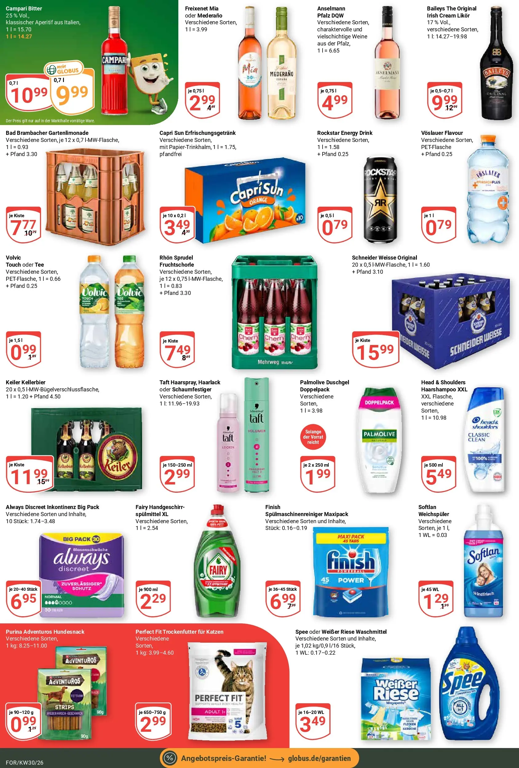 Globus Prospekt Forchheim (ab 20.07.2026) » Angebote online | Seite: 8 | Produkte: Head & shoulders, Spee, Weichspüler, Spülmaschinenreiniger