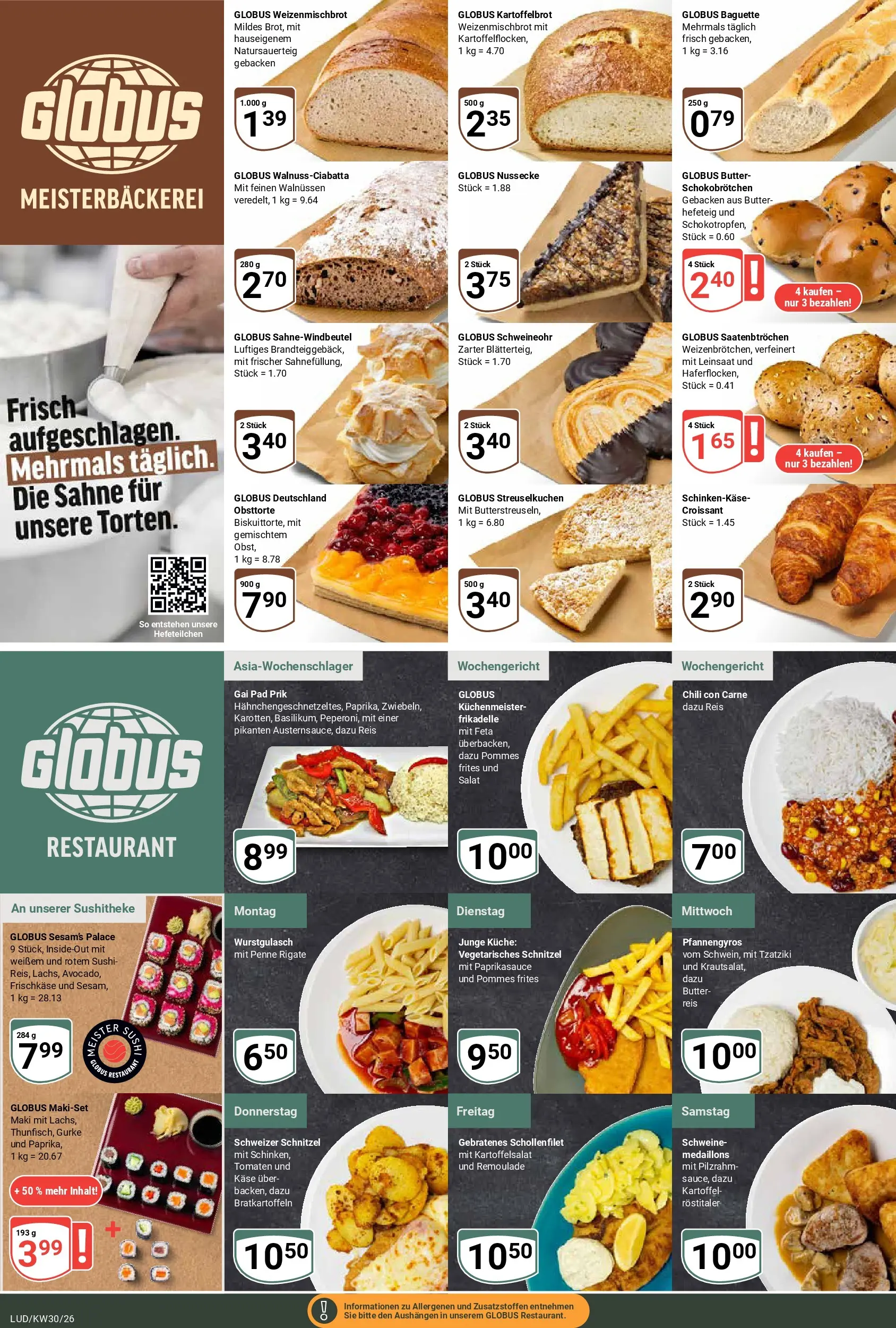 Globus Prospekt Ludwigshafen-Oggersheim (ab 20.07.2026) » Angebote online | Seite: 6 | Produkte: Feta, Butter, Schnitzel, Salat