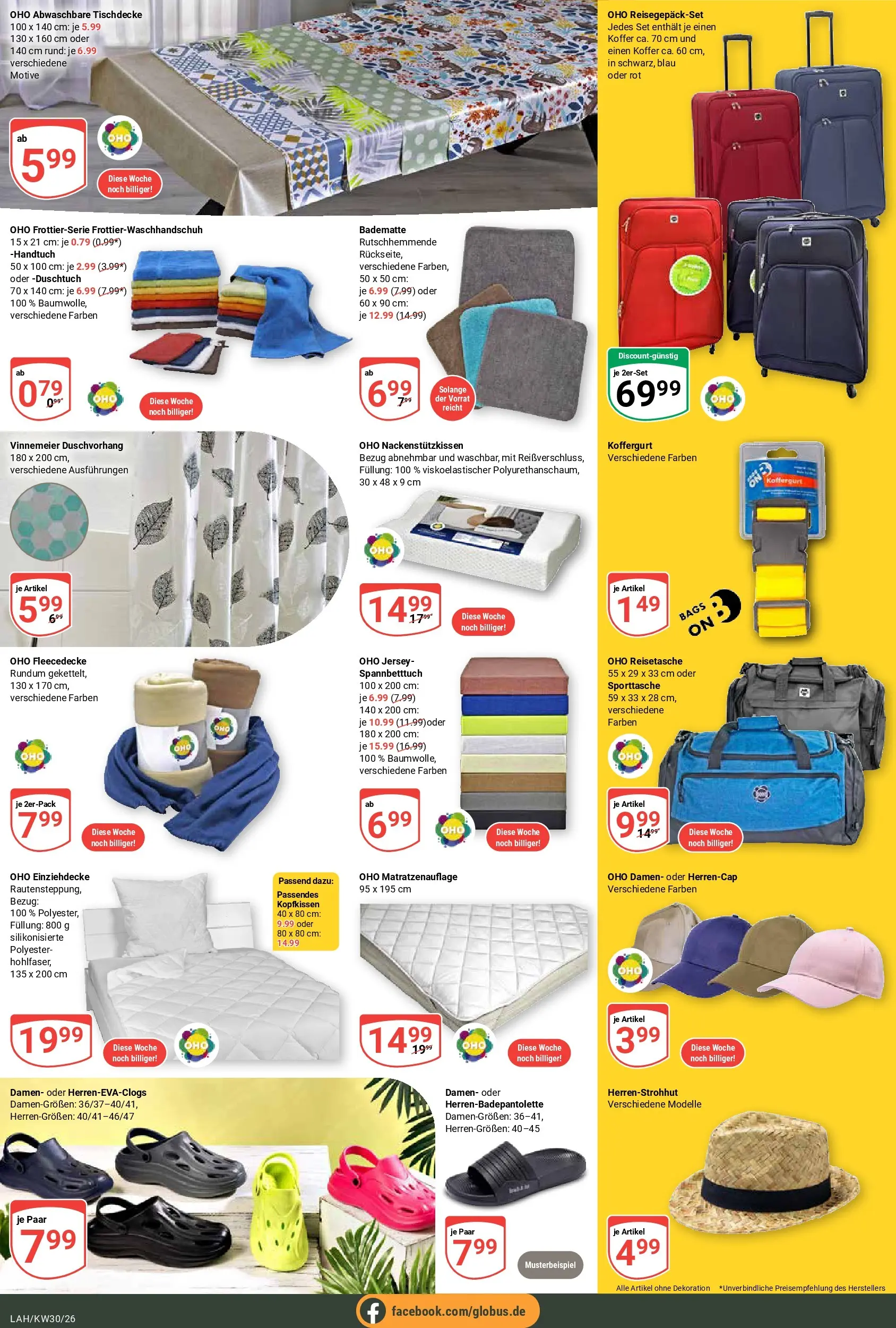 Globus Prospekt Lahnstein (ab 20.07.2026) » Angebote online | Seite: 20 | Produkte: Kopfkissen, Reisetasche, Koffer
