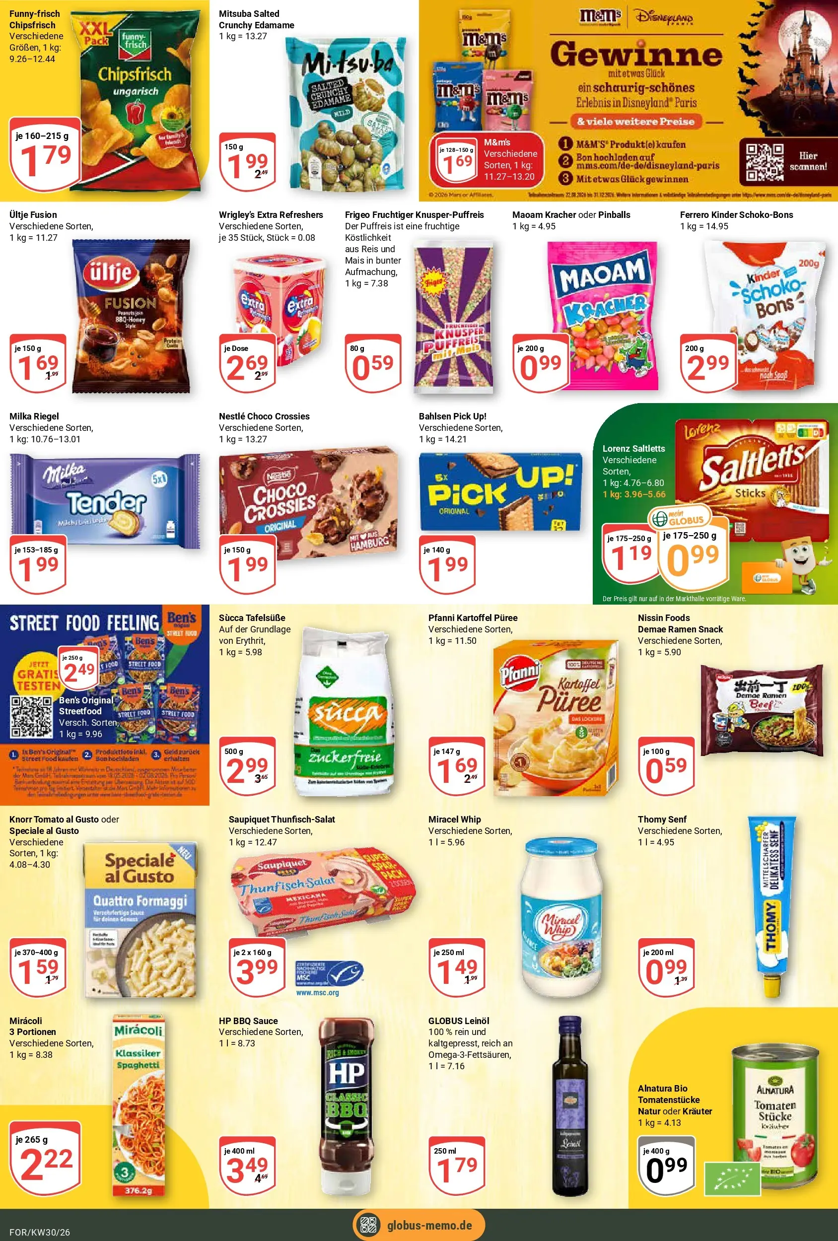 Globus Prospekt Forchheim (ab 20.07.2026) » Angebote online | Seite: 15 | Produkte: Leinöl, Tomaten, Miracel whip, Reis