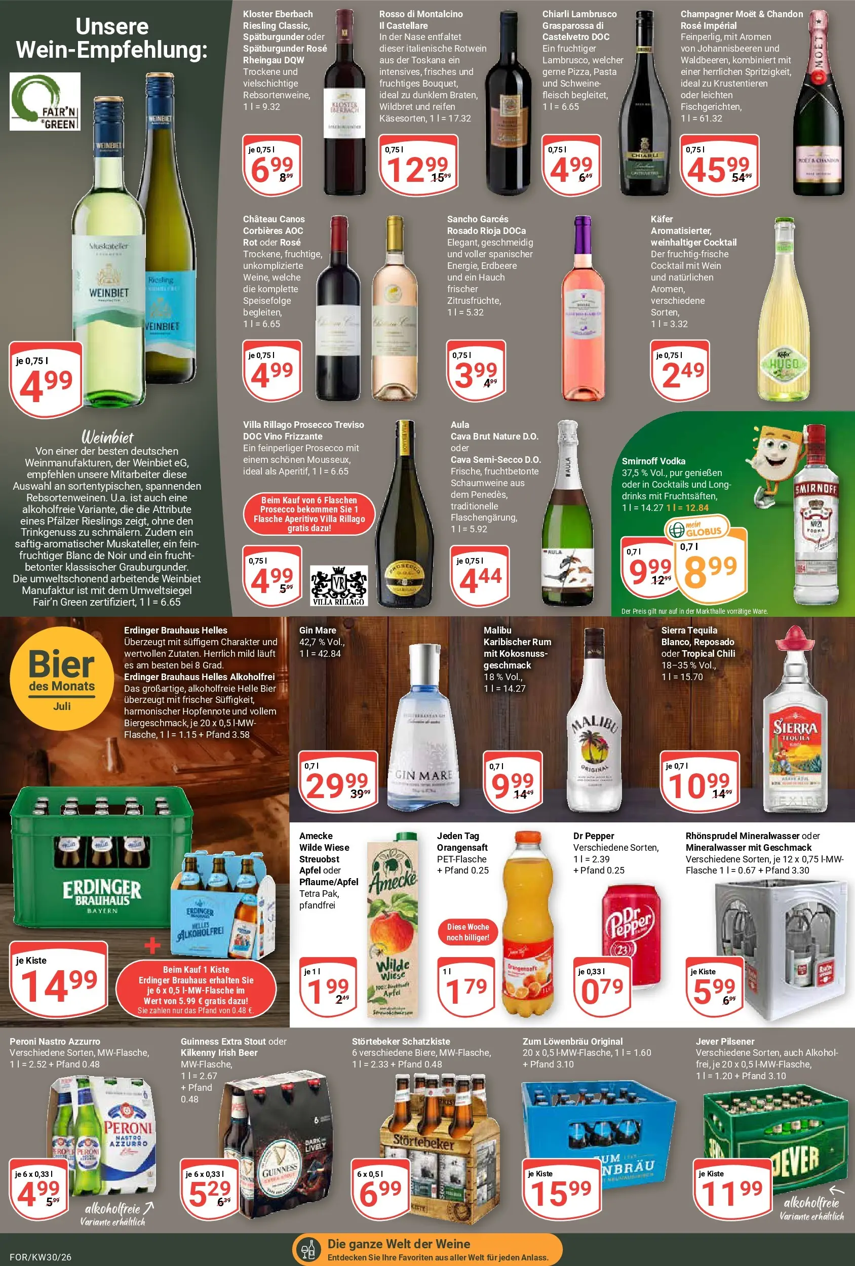 Globus Prospekt Forchheim (ab 20.07.2026) » Angebote online | Seite: 17 | Produkte: Erdinger, Rotwein, Chili, Wein