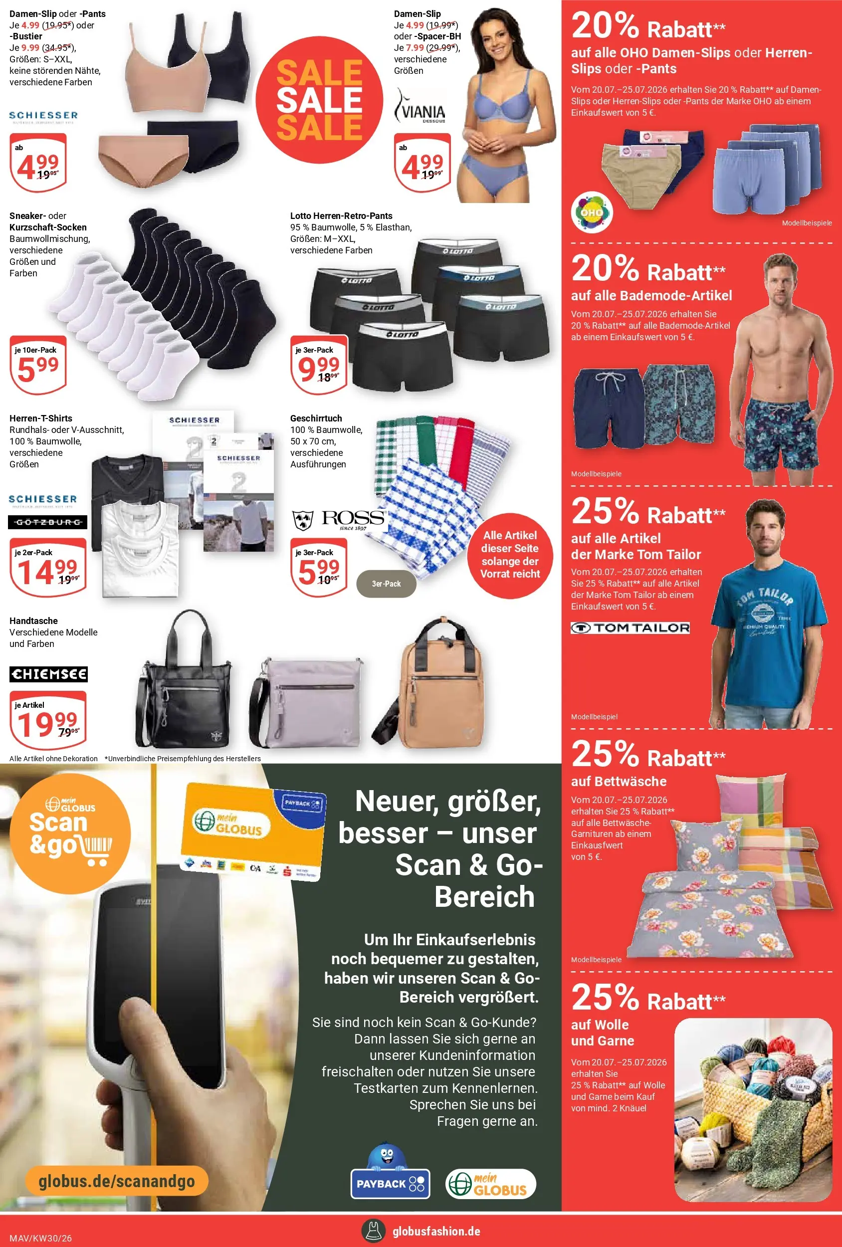 Globus Prospekt Mannheim (ab 20.07.2026) » Angebote online | Seite: 24 | Produkte: Dessous, Bettwäsche, Handtasche