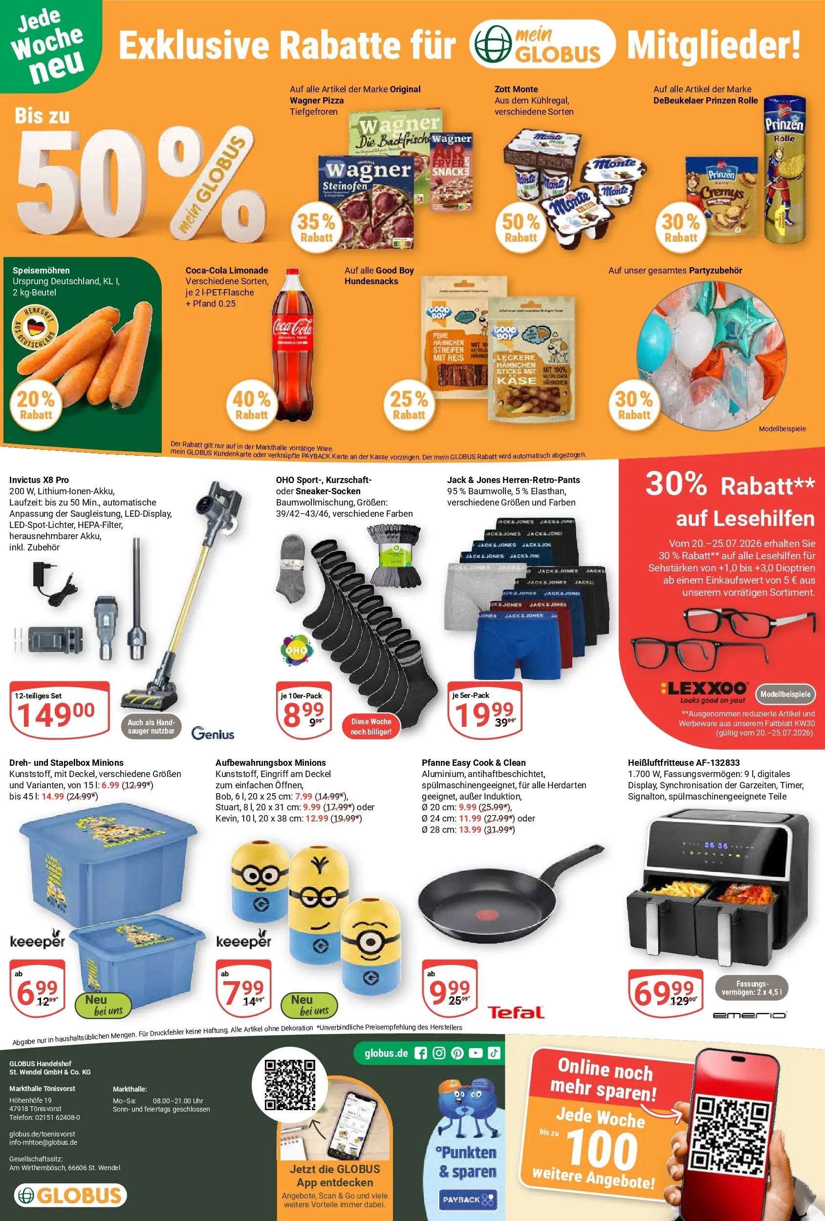 Globus Prospekt Tönisvorst (ab 20.07.2026) » Angebote online | Seite: 22 | Produkte: Cola, Käse, Reis, Uhr