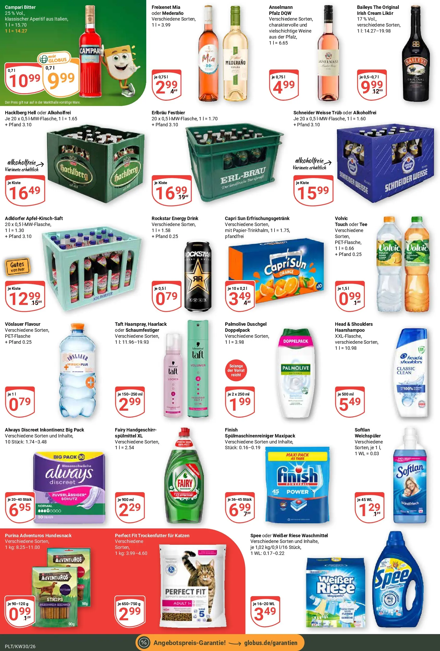 Globus Prospekt Plattling (ab 20.07.2026) » Angebote online | Seite: 8 | Produkte: Rockstar energy, Campari, Head & shoulders, Baileys