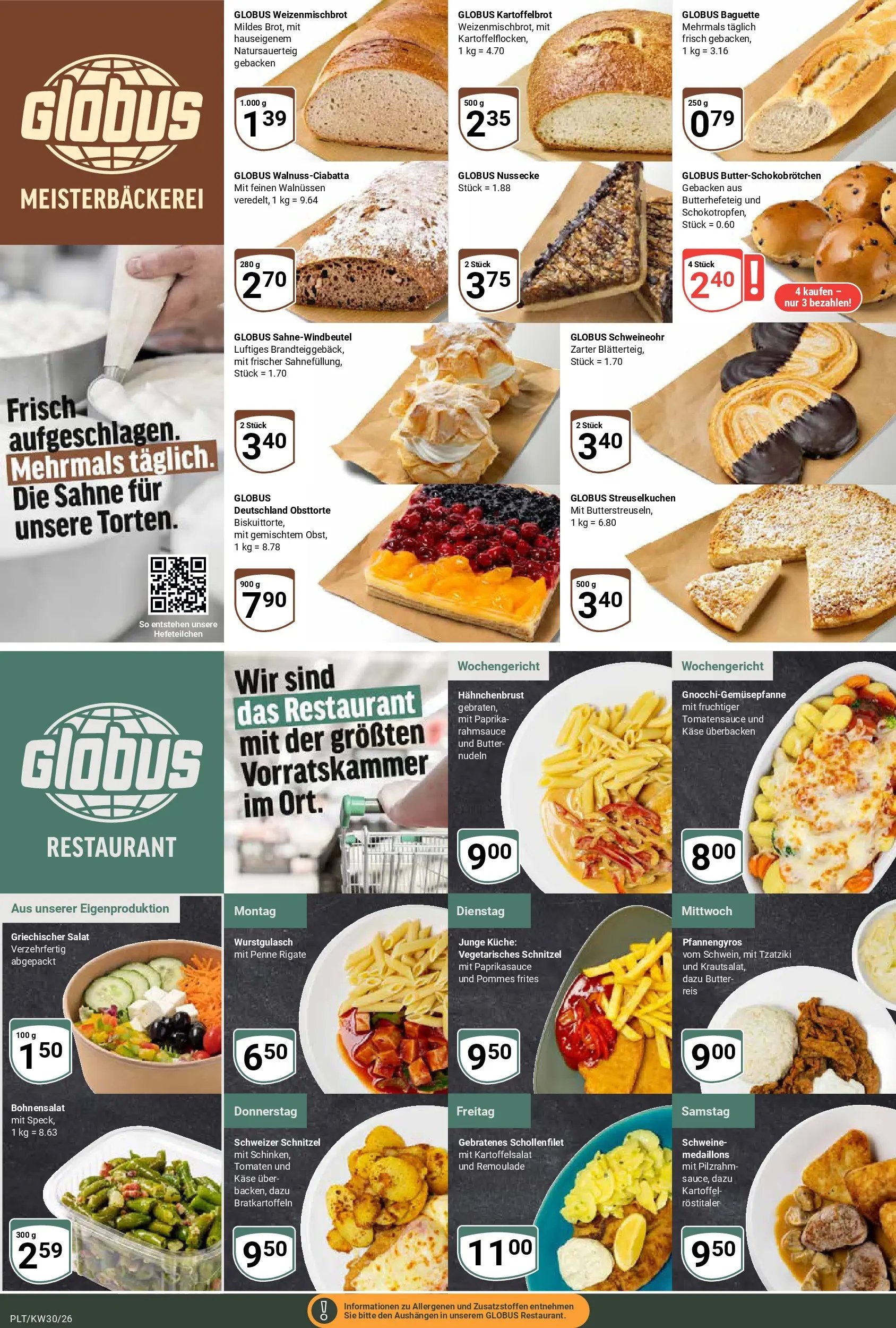 Globus Prospekt Plattling (ab 20.07.2026) » Angebote online | Seite: 10 | Produkte: Butter, Schnitzel, Reis, Nudeln