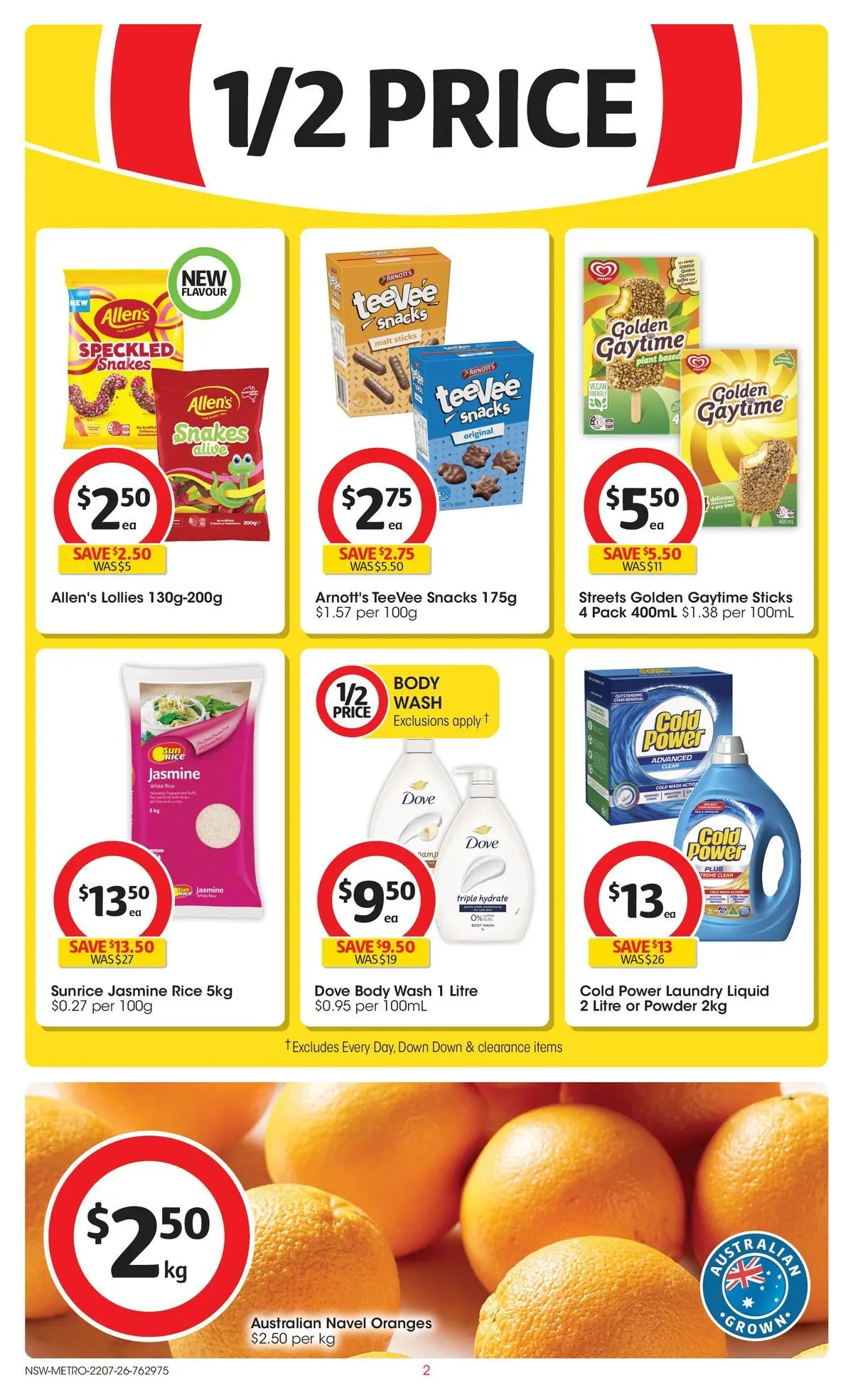﻿Coles catalogue valid from 22/07/2026 > Online Australia | Page: 2 | Products: Powder, Plant, Lollies, Cream
