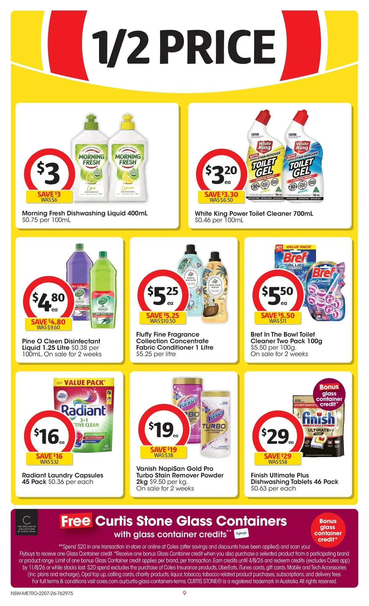 ﻿Coles catalogue valid from 22/07/2026 > Online Australia | Page: 9 | Products: Fragrance, Powder, Laundry, Tablets