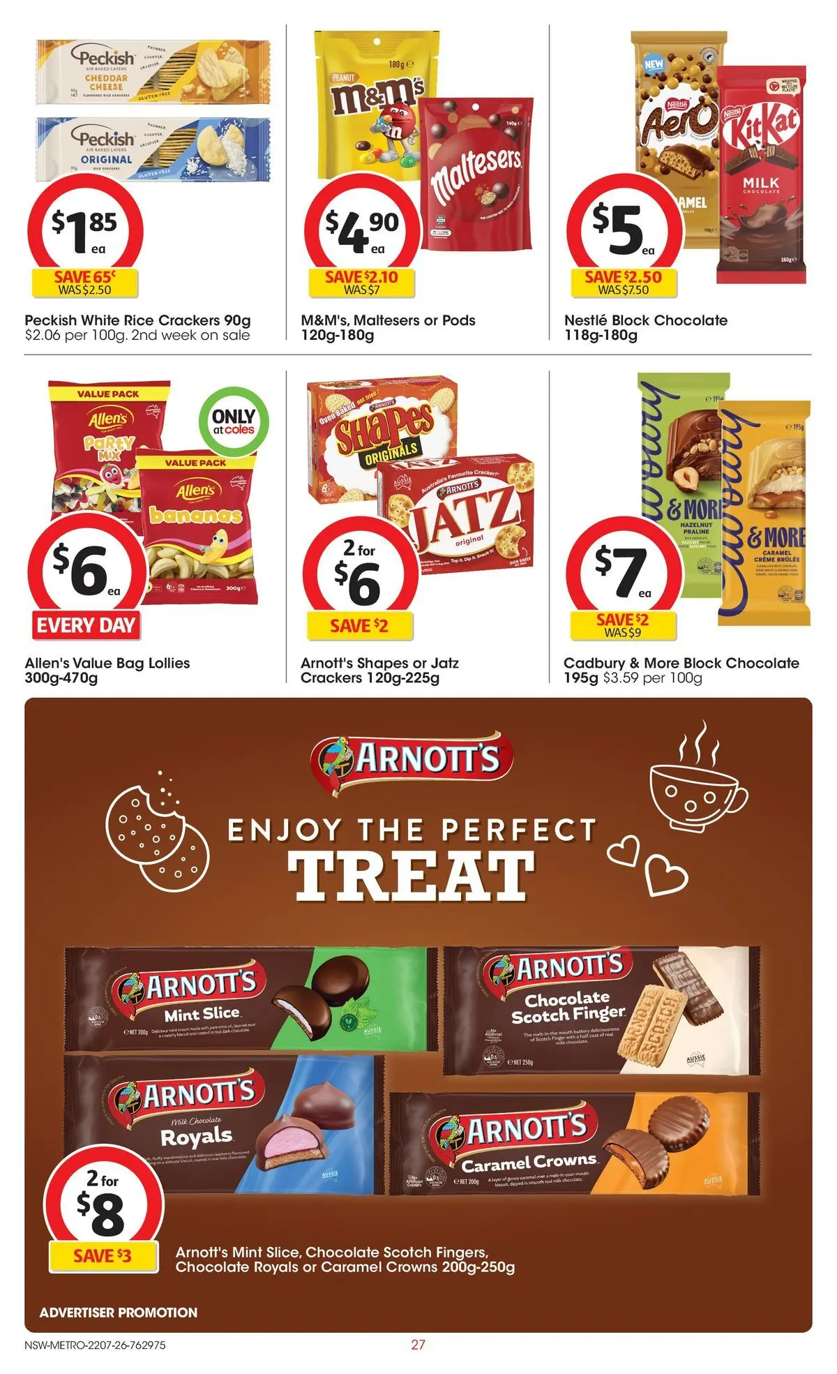 ﻿Coles catalogue valid from 22/07/2026 > Online Australia | Page: 27 | Products: Cheese, Bananas, Scotch, Oven