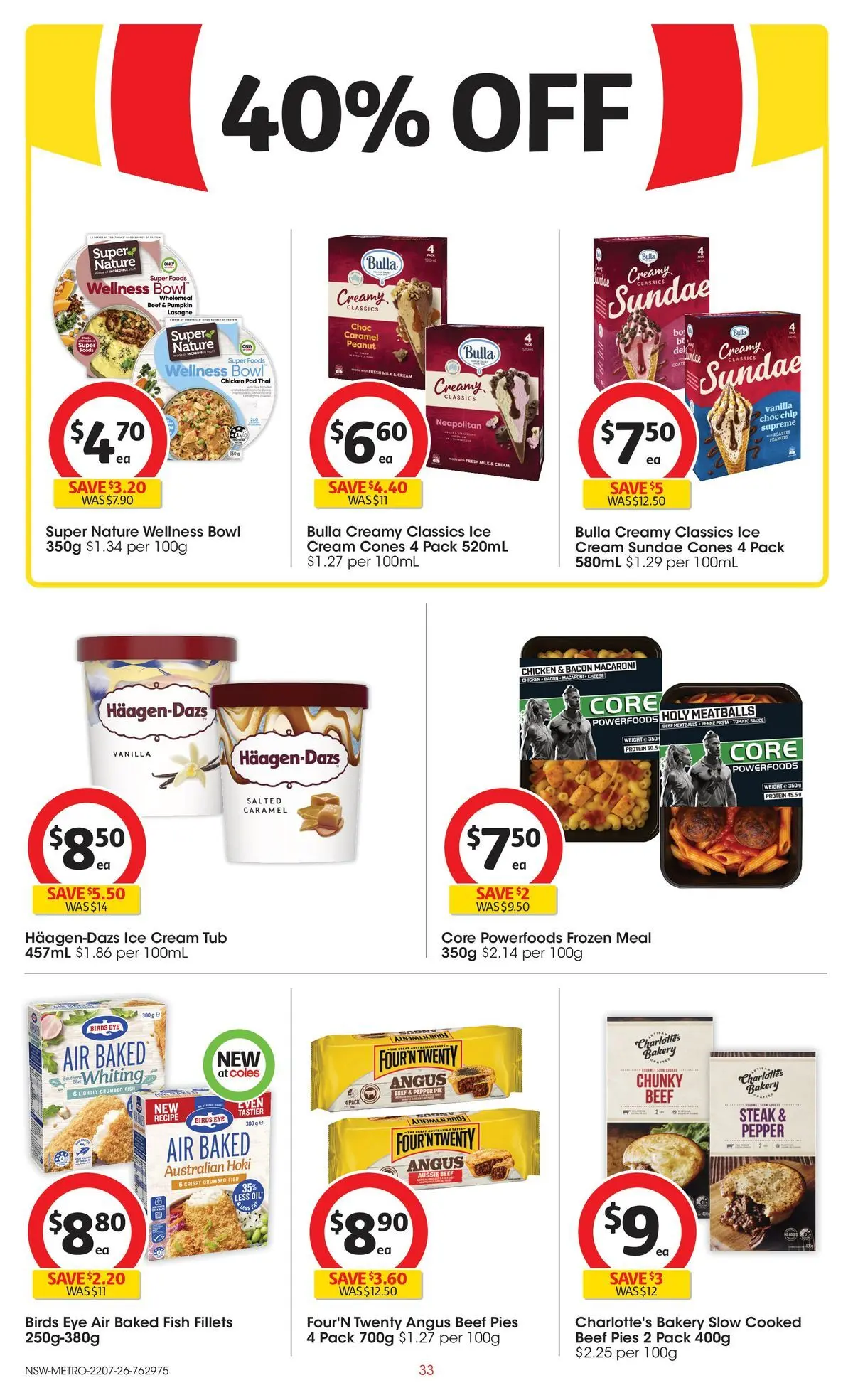 ﻿Coles catalogue valid from 22/07/2026 > Online Australia | Page: 33 | Products: Beef, Sauce, Pumpkin, Pies