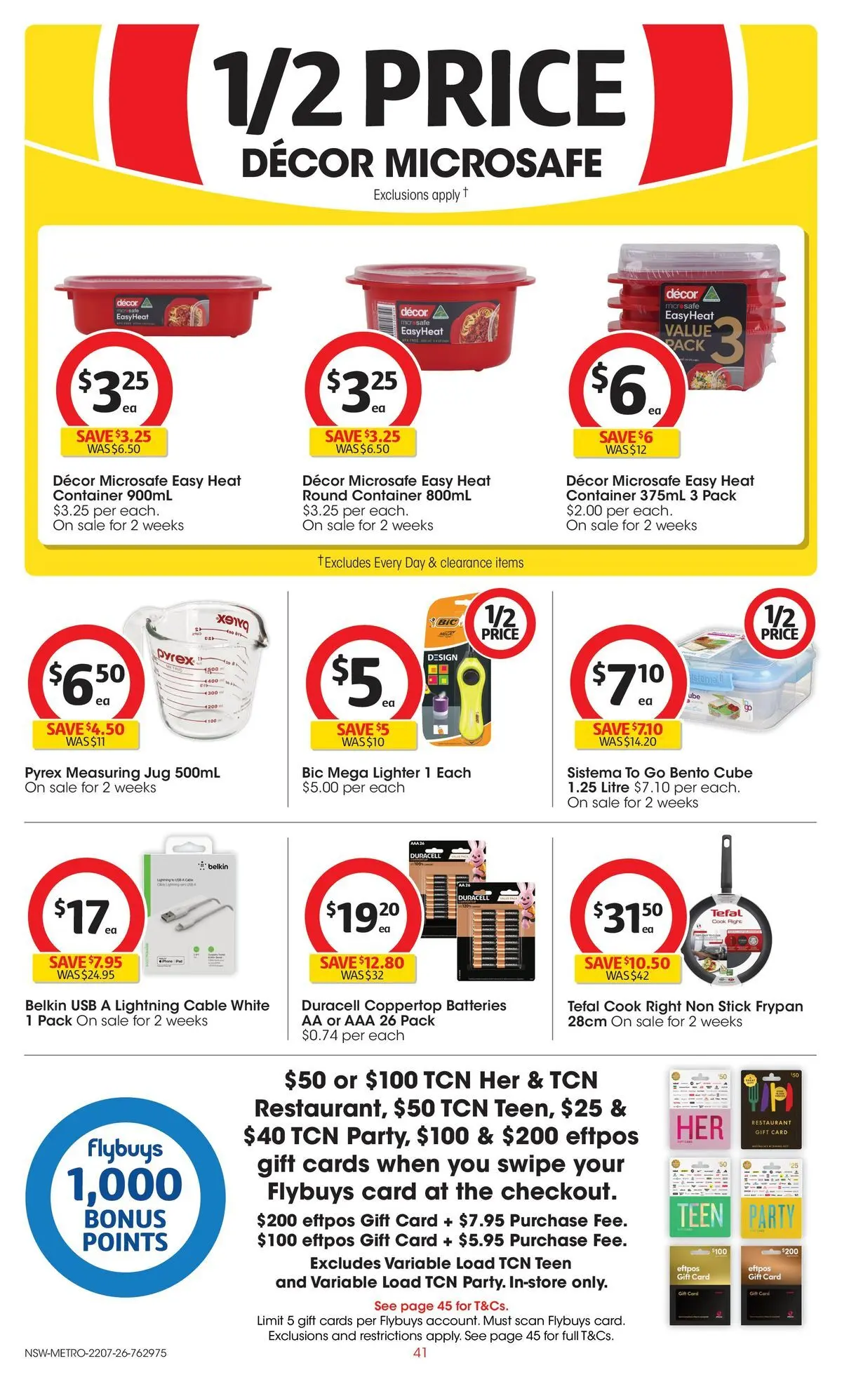 ﻿Coles catalogue valid from 22/07/2026 > Online Australia | Page: 41 | Products: Decor, Batteries, Cable, Usb