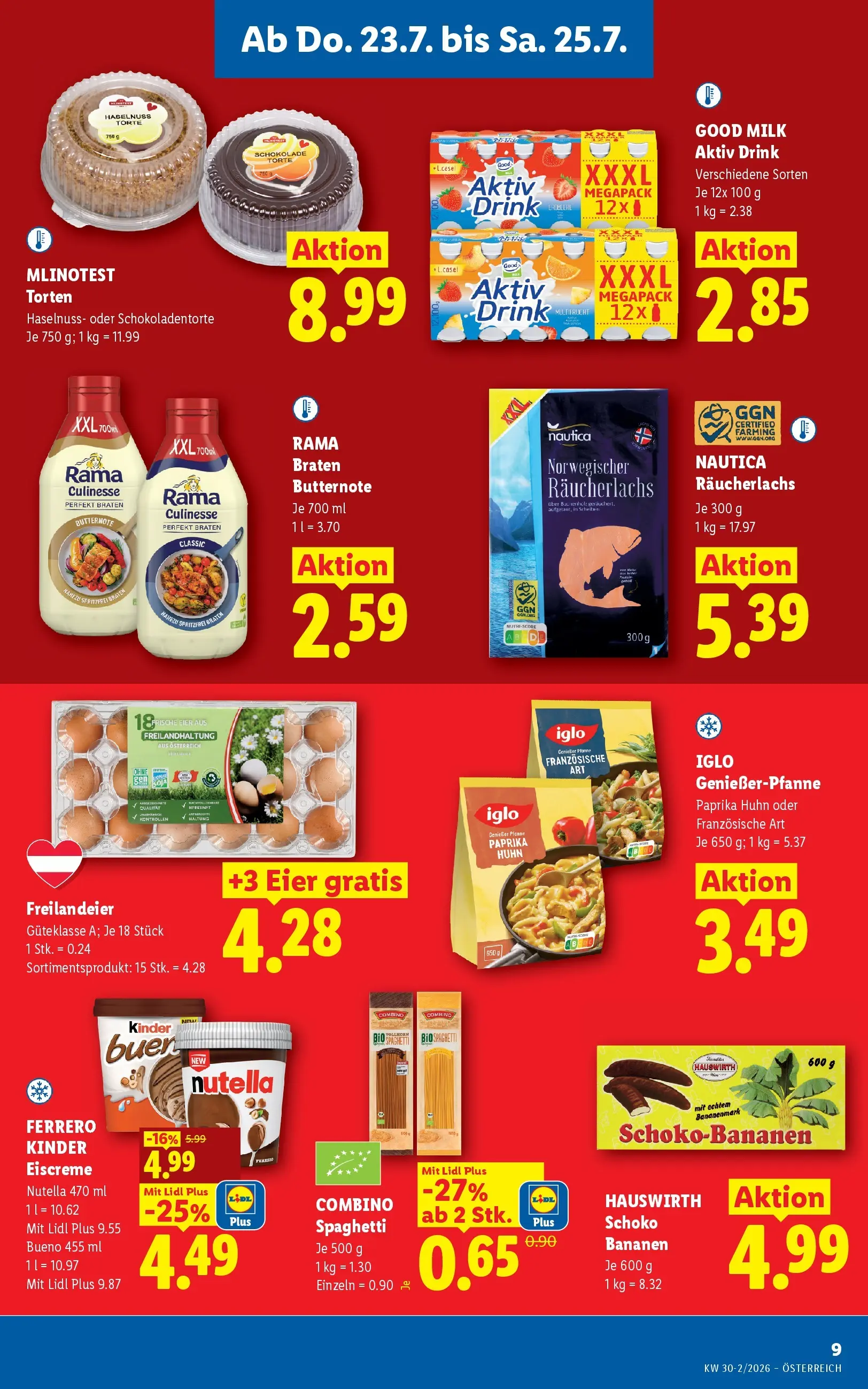 Lidl - Lidl ab 23.07.2026 - Angebote ab donnerstag | Seite: 11 | Produkte: Eier, Hajdina liszt, Schokolade, Bananen