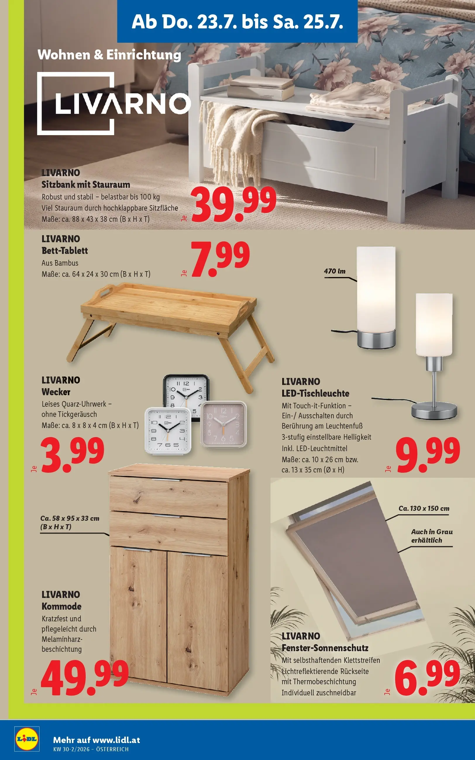 Lidl - Lidl ab 23.07.2026 - Angebote ab donnerstag | Seite: 24 | Produkte: Wecker, Kommode