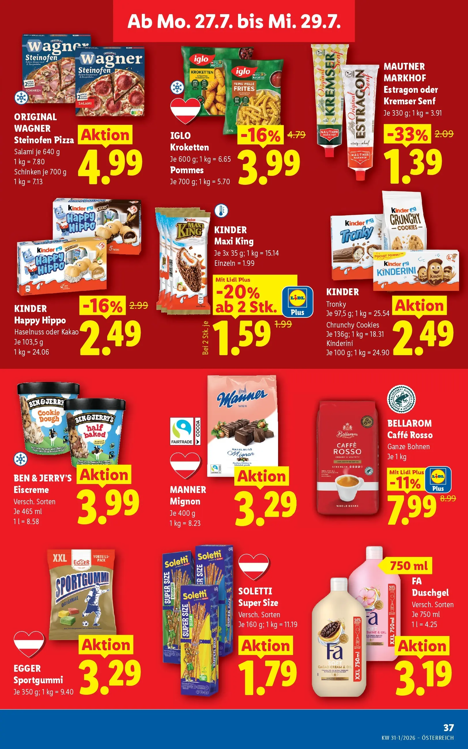 Lidl - Lidl ab 23.07.2026 - Angebote ab donnerstag | Seite: 46 | Produkte: Salami, Schinken, Pizza, Duschgel