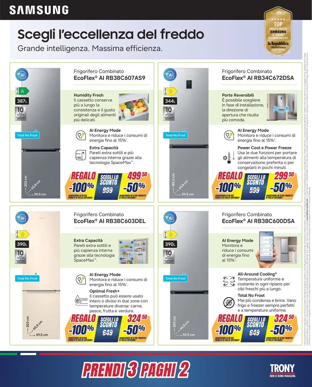 Nuovo Offerte volantino Prendi 3 paghi 2 dal 16/06/2026 > offerte anteprima 🛍️ | Pagina: 6 | Prodotti: Frutta, Freezer, Data, Frigorifero combinato