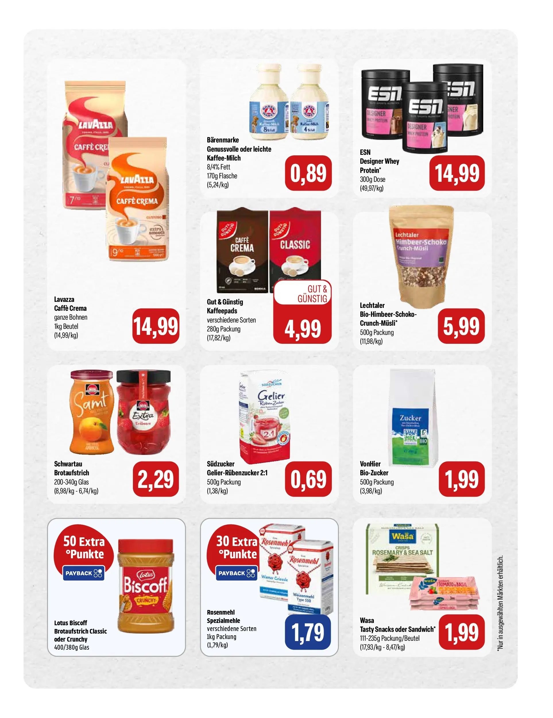 Feneberg Aktuelle Angebote (ab 22.07.2026) zum Blättern | Seite: 11 | Produkte: Musli, Kaffeepads, Weizenmehl, Zucker