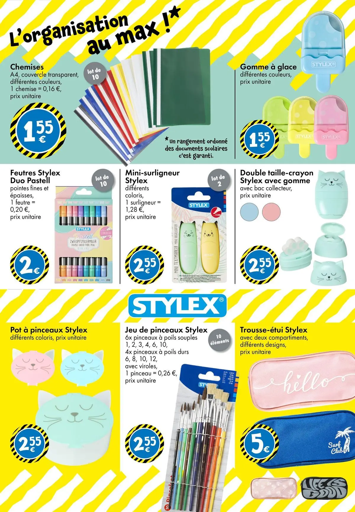 TEDi - TEDi - Retour à l'école à partir du 17/07/2026 - promo en ligne | Page: 2 | Produits: Highlighter, Pinceau, Surligneur, Chemise