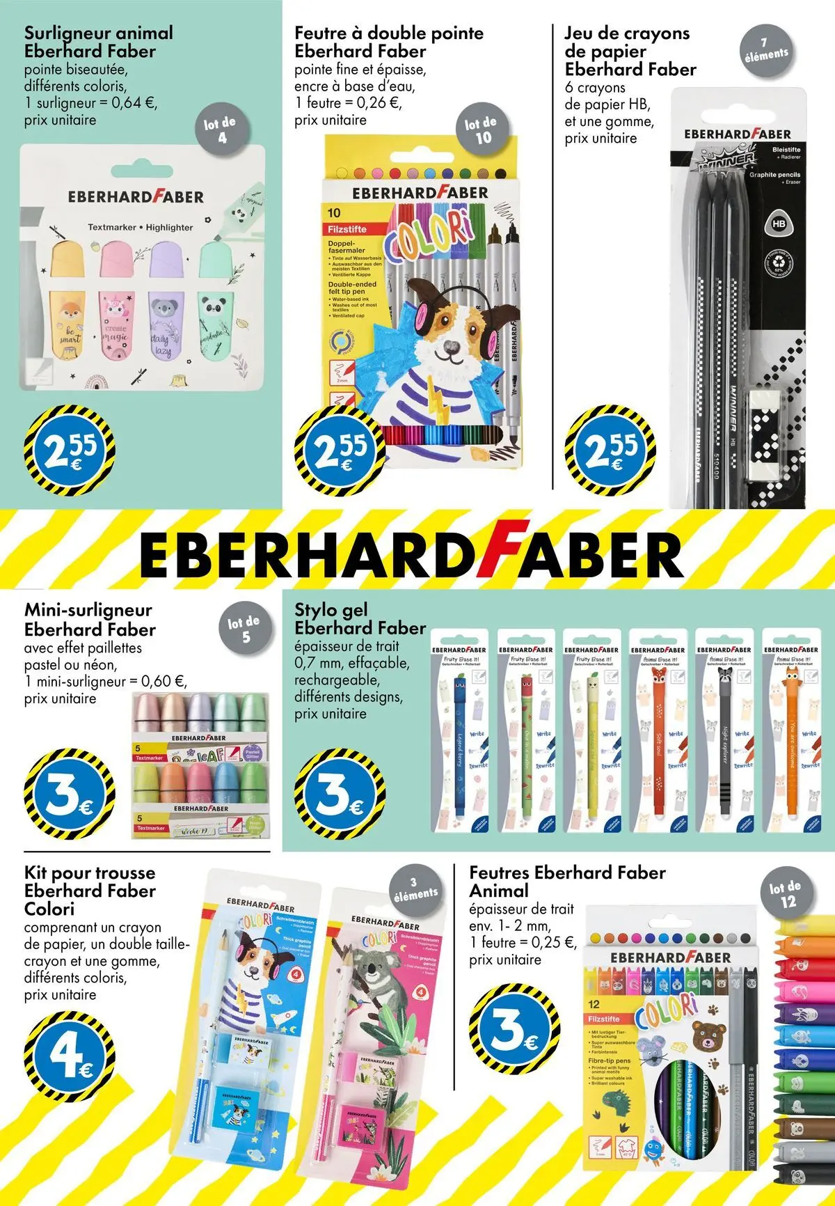 TEDi - TEDi - Retour à l'école à partir du 17/07/2026 - promo en ligne | Page: 8 | Produits: Base, Highlighter, Crayon, Stylo