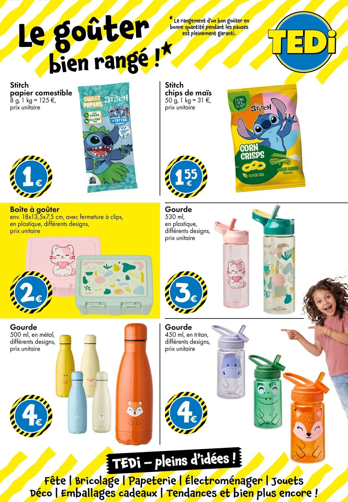 TEDi - TEDi - Retour à l'école à partir du 17/07/2026 - promo en ligne | Page: 12 | Produits: Gourde, Jouets, Mais, Chips