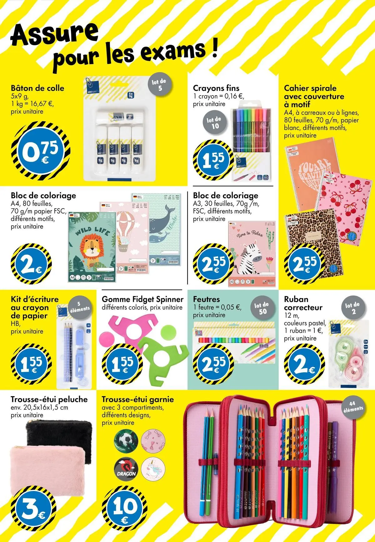 TEDi - TEDi - Retour à l'école à partir du 17/07/2026 - promo en ligne | Page: 13 | Produits: Correcteur, Crayon, Couverture, Colle