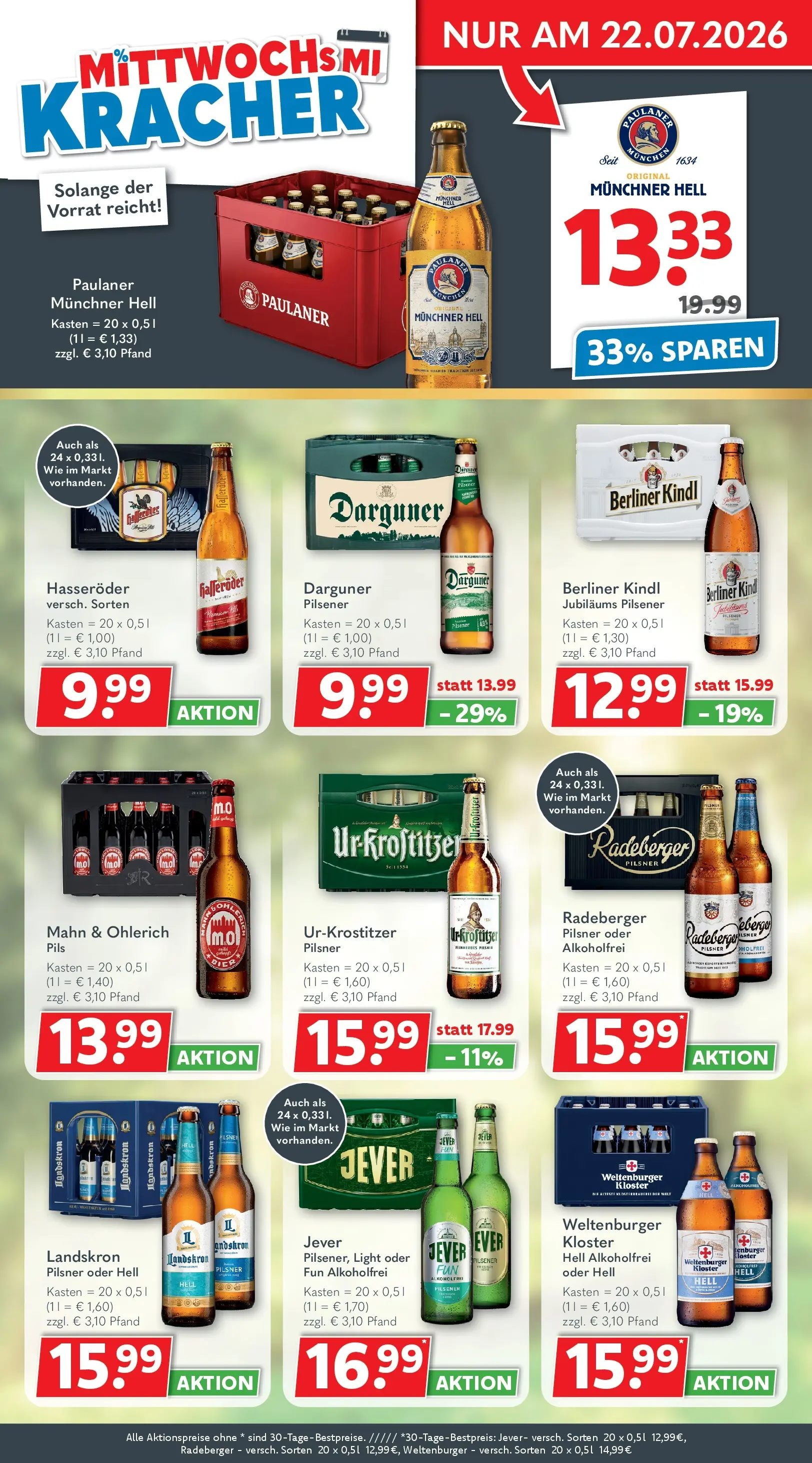 Getränkeland - Getränkeland: Getränkeangebote (ab 20.07.2026) zum Blättern | Seite: 2 | Produkte: Berliner, Pils, Hasseröder, Paulaner