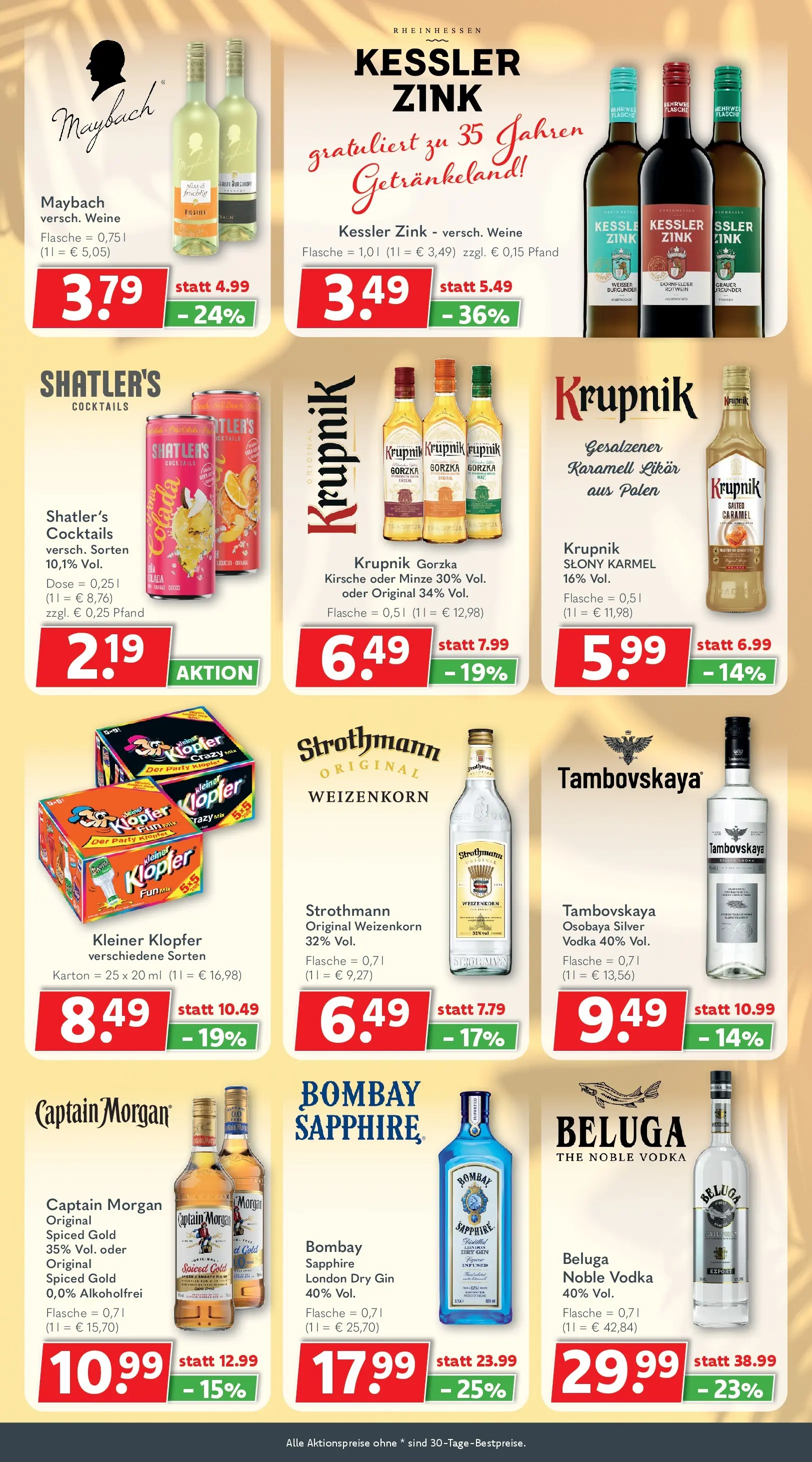 Getränkeland - Getränkeland: Getränkeangebote (ab 20.07.2026) zum Blättern | Seite: 7 | Produkte: Likör, Finish, Vodka, Gin