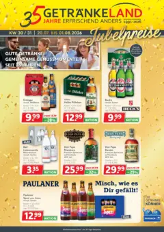 Getränkeland - Getränkeland: Getränkeangebote ab 20.07.2026 gültig Getränkeland - Getränkeland: Getränkeangebote ab 20.07.2026 gültig