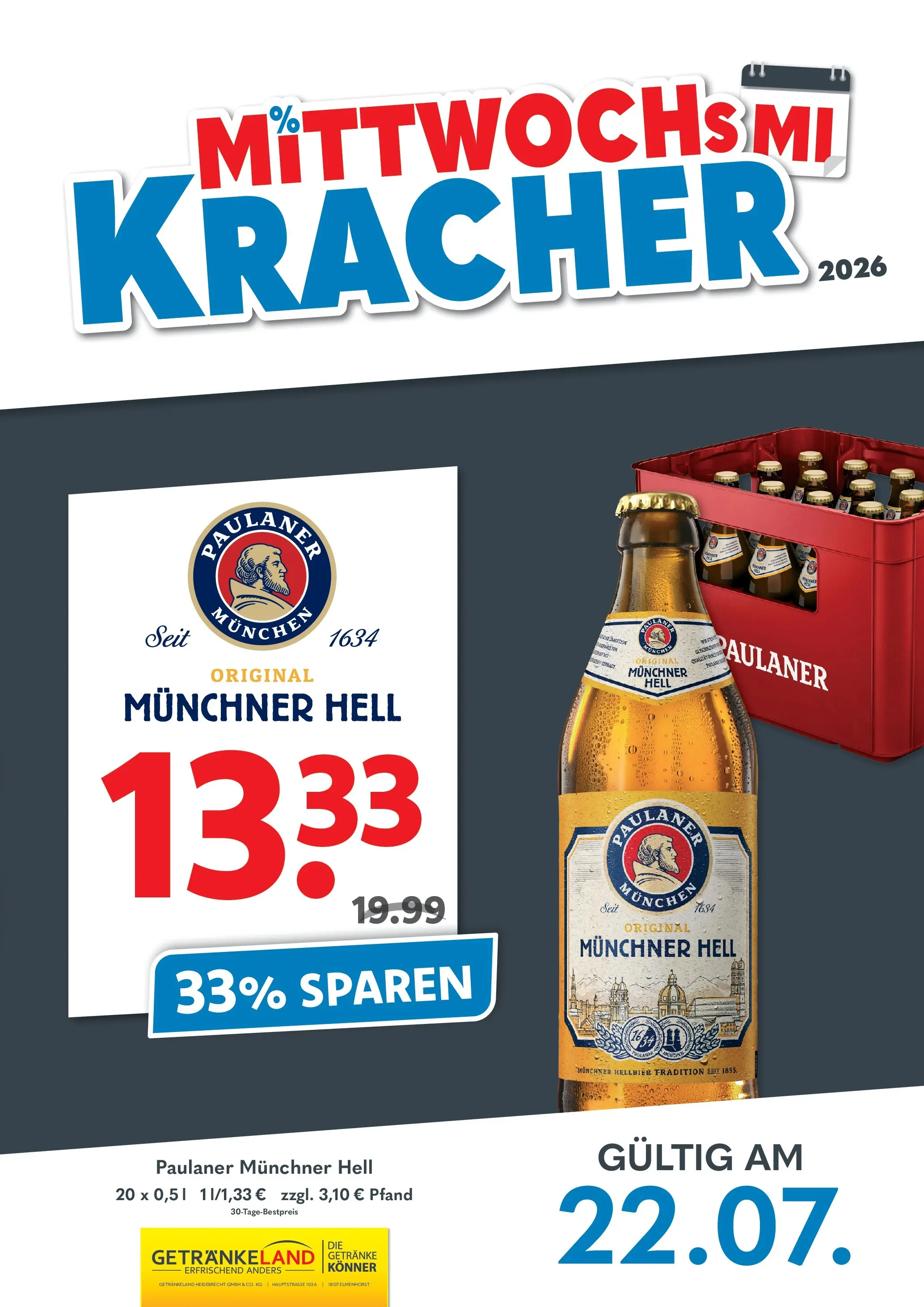 Getränkeland - Getränkeland: Getränkeangebote (ab 20.07.2026) zum Blättern | Seite: 2 | Produkte: Paulaner